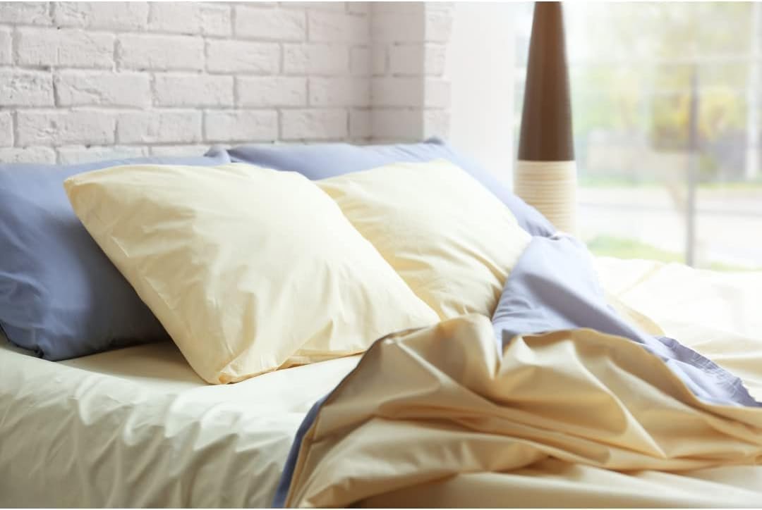 Queen Bed Sheet Set 100% Organic Cotton GOTS Certified Queen Flat Sheet, Fitted Sheet and Pillowcase Sand Beige