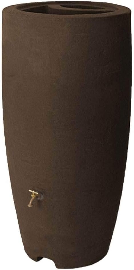 Algreen Products Athena Rain Barrel 80-Gallon, Brownstone