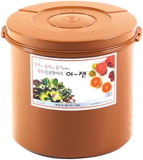 E-Jen Premium Kimchi, Sauerkraut Container Probiotic Fermentation with Inner Vacuum Lid Round (3.1 gal/ 12L)