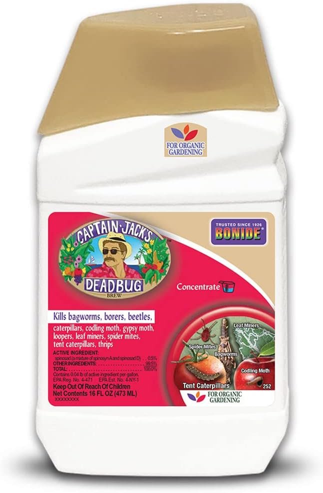 Bonide Captain Jack’s Deadbug Brew, 16 oz Concentrate Outdoor Insecticide and Mite Killer for Organic Gardening
