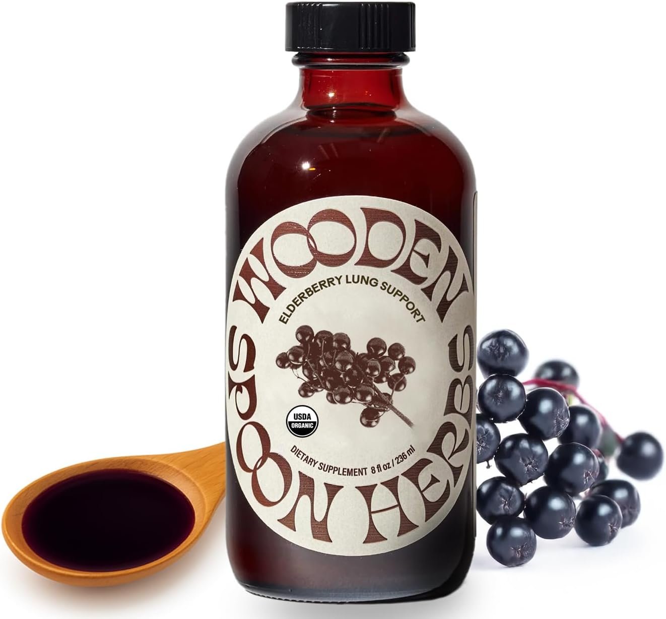 Wooden Spoon Herbs Organic Elderberry Syrup | Traditional Herbal Blend