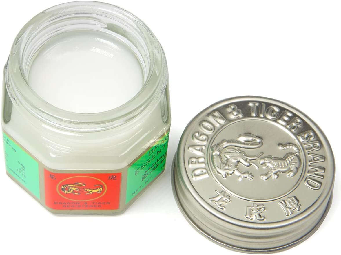 Dragon & Tiger Brand Essential Balm 龍虎清涼油 18.4g White 100% Natural Ingredients