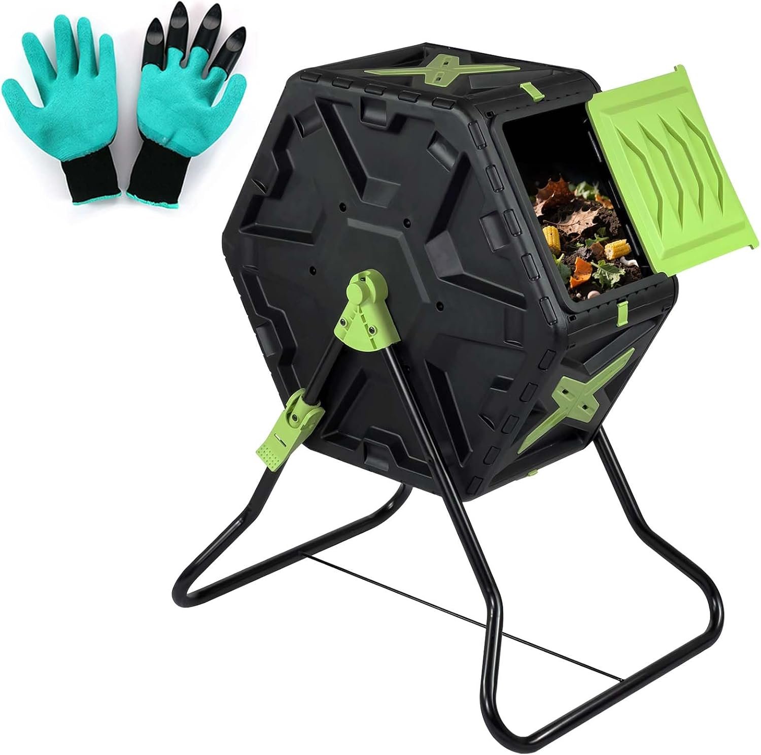 Compost Tumbler, 21-Gallon (80L) Outdoor Garden Compost Bin