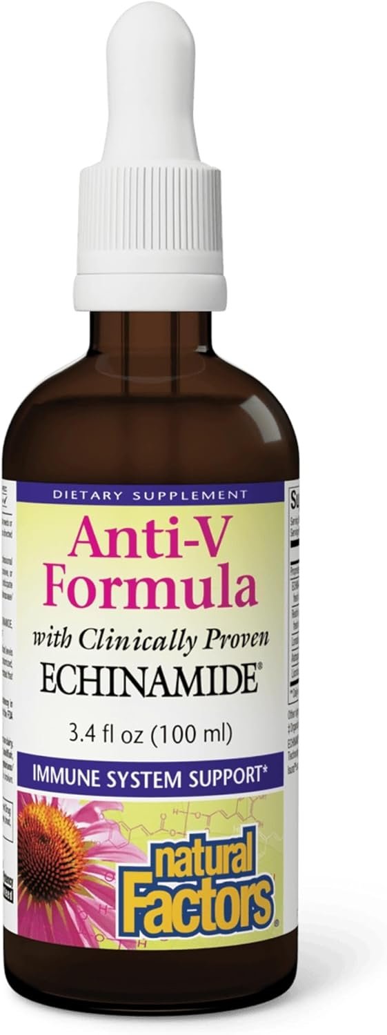 Natural Factors Anti-V Liquid Formula with Echinamide, 3.4 fl oz