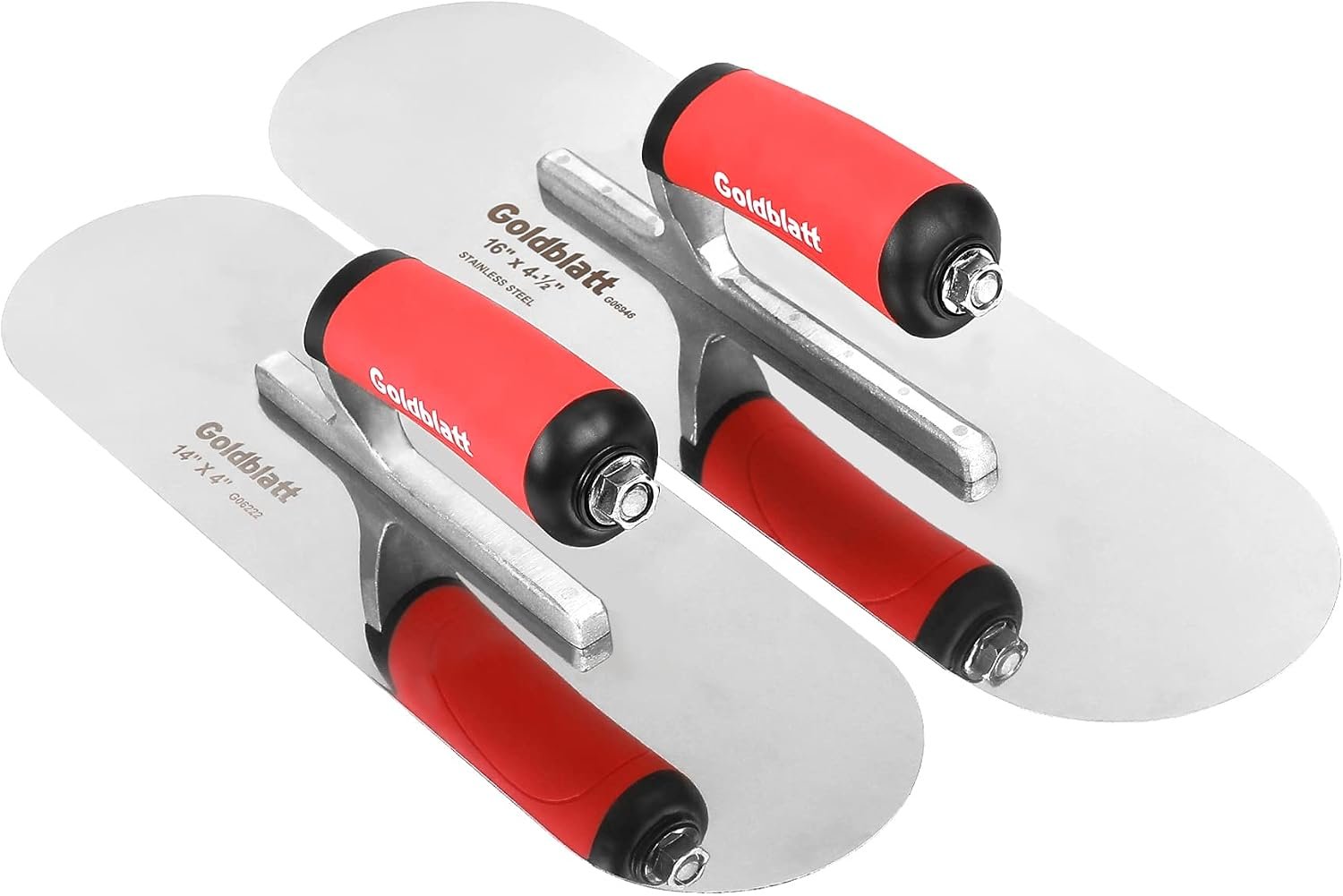 Goldblatt 2 Pieces Stainless Steel Pool Trowel for Concrete Finishing