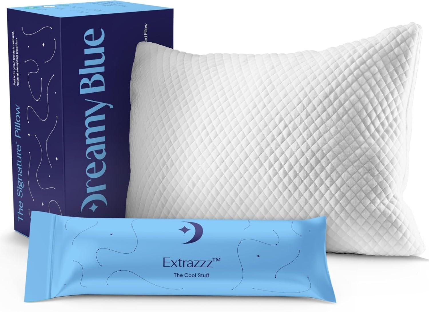 DreamyBlue Signature Adjustable Shredded Memory Foam Pillow Queen