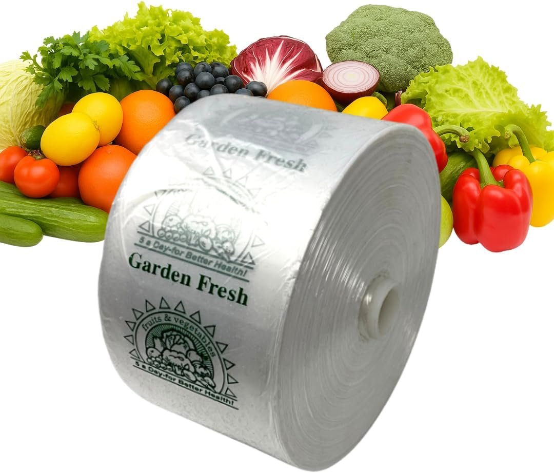 ASSUREPAK Narrow Produce Bags, 15″ x 20″, 8 Micron, 750 Count, 1 Roll