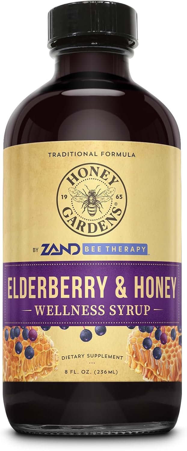 Honey Gardens Elderberry & Honey Immune Syrup, 8 fl oz