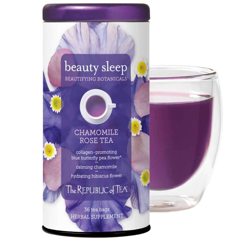 The Republic of Tea Beautifying Botanicals Beauty Sleep Herbal Tea, 36 Ct