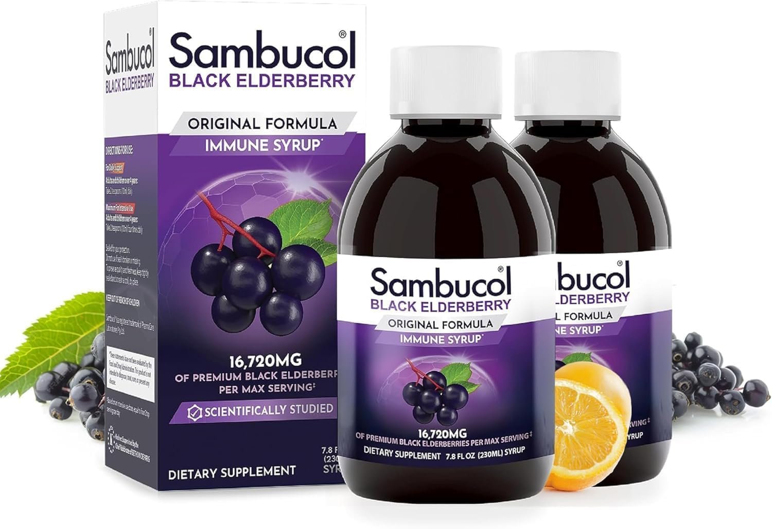 Sambucol Black Elderberry Syrup – Original Formula – 7.8 Fl Oz, 2 Pack