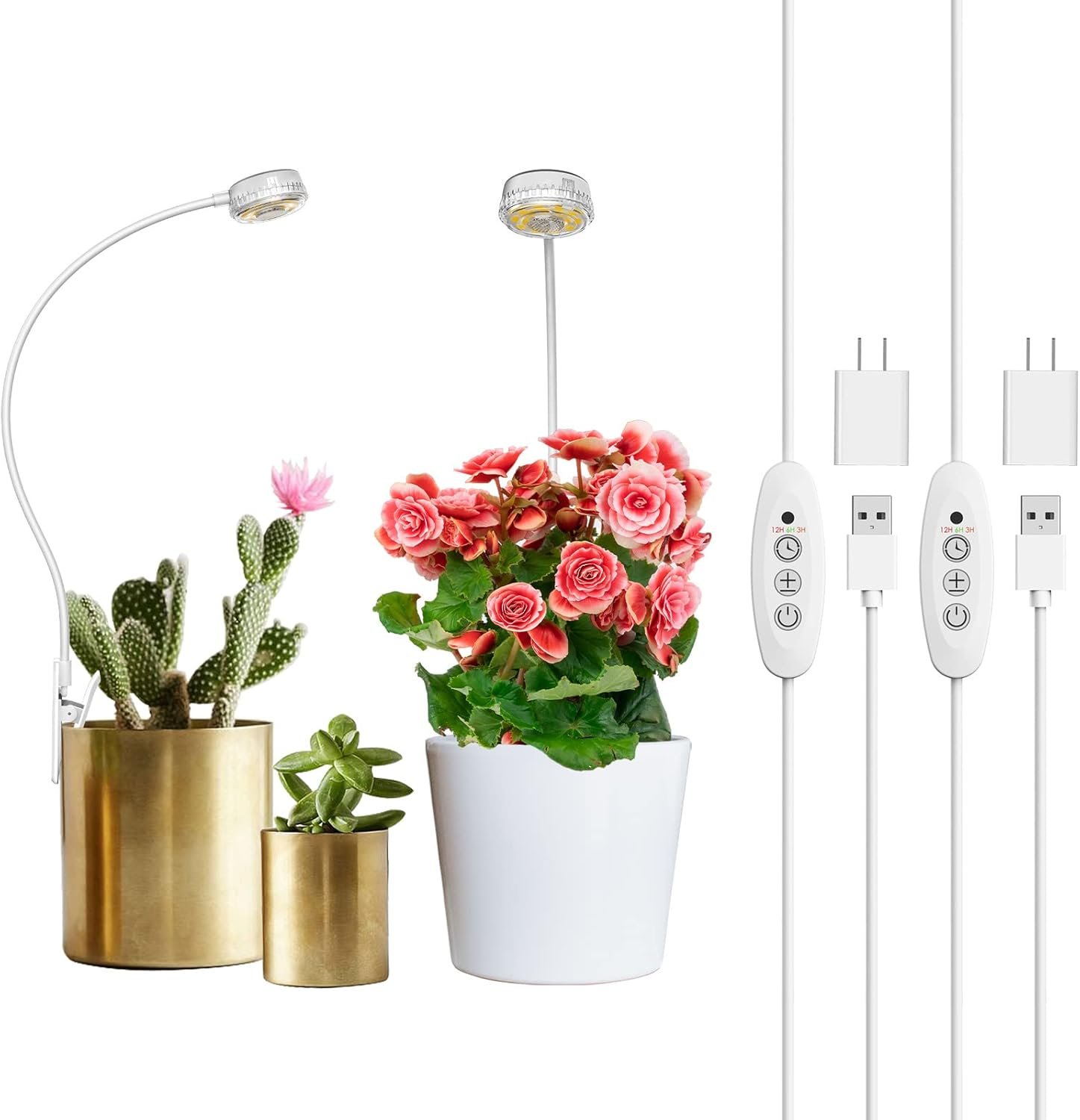 SANSI Grow Lights for Indoor Plants, Pot Clip-On Plant Light, 2-Pack