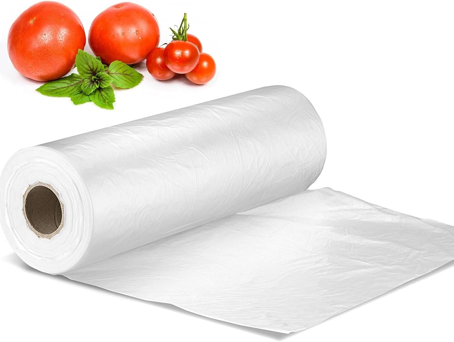 12″ X 16″ Plastic Produce Bag on a Roll, Bread and Grocery Clear Bag, 350 Bags/Roll, Total 4 Rolls