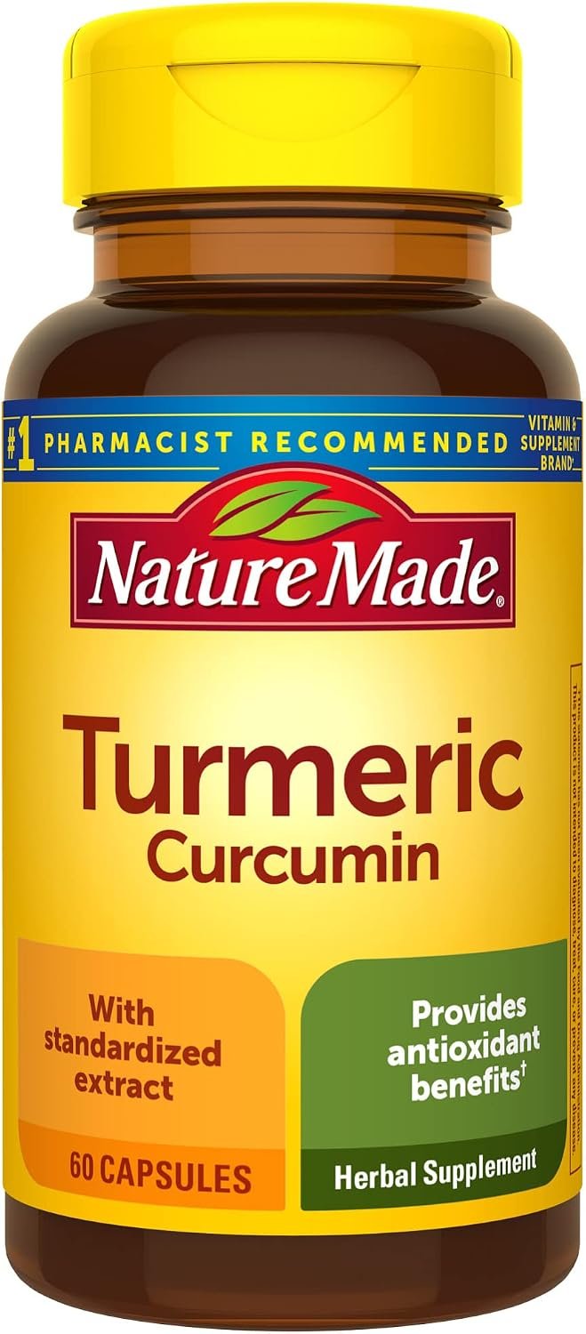 Nature Made Turmeric Curcumin 500 mg, Herbal Supplements, 60 Capsules
