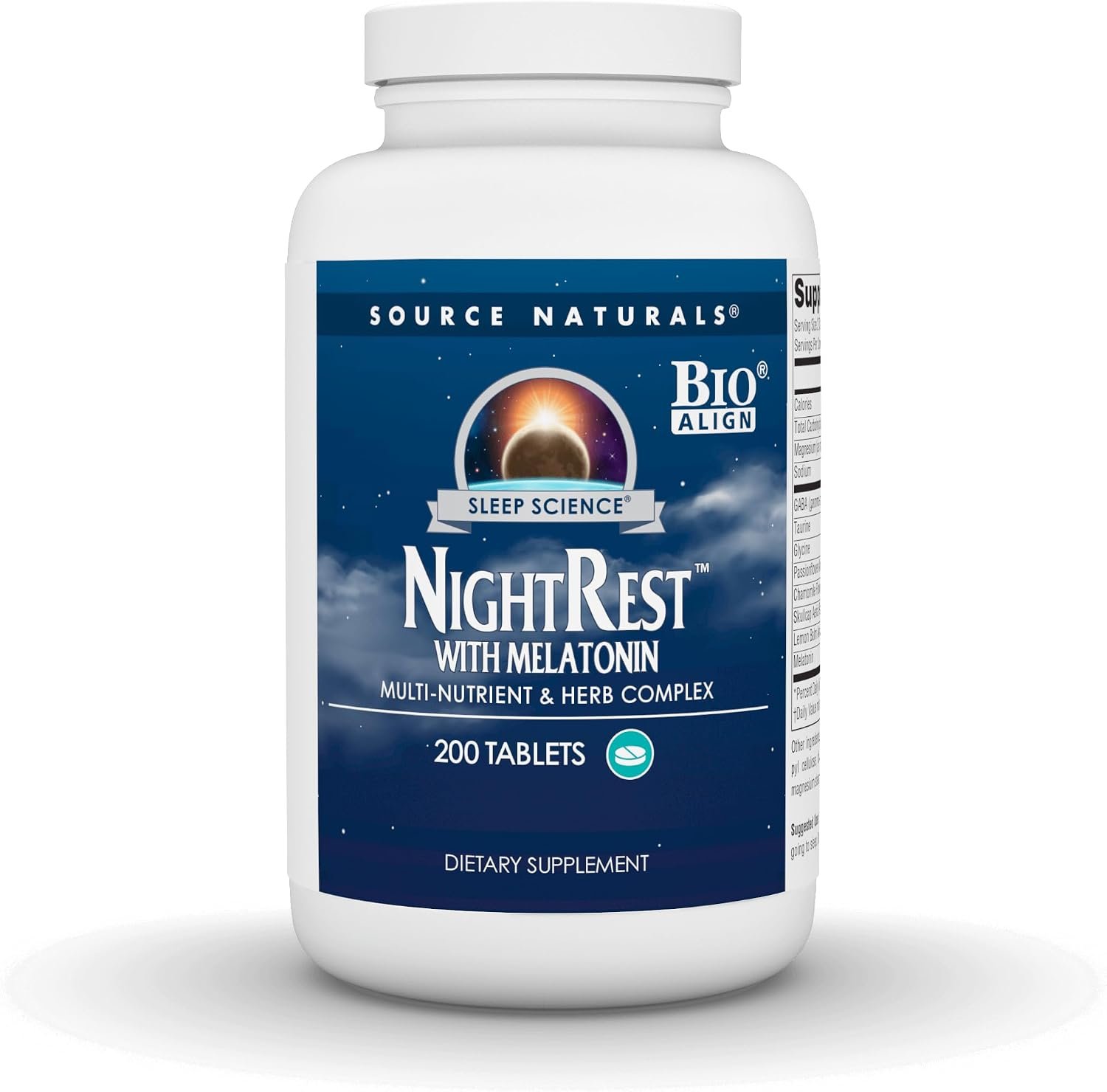 Source Naturals NightRest with Melatonin, 200 Tablets