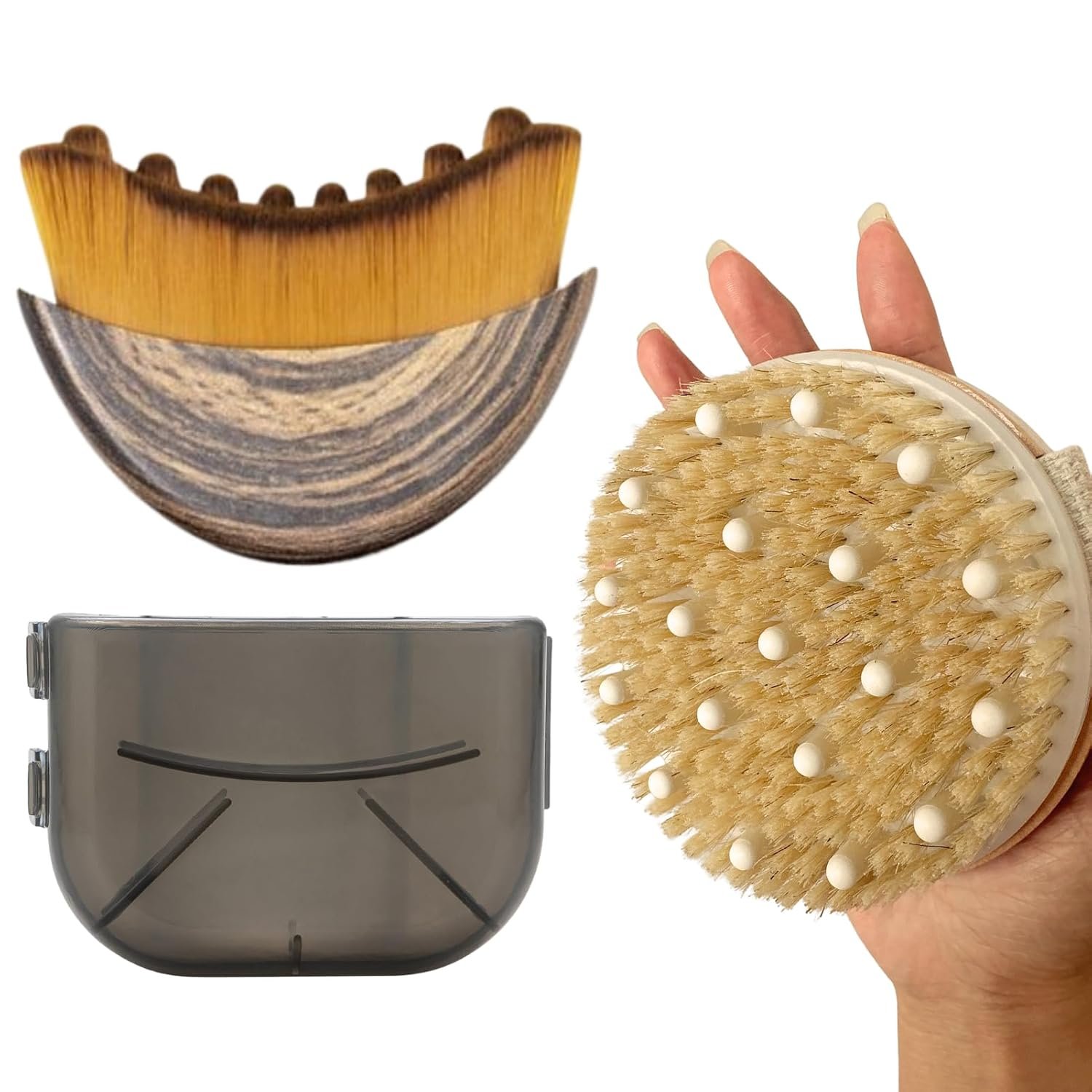 Lymphatic contour face brush & Dry Brushing Body Brush