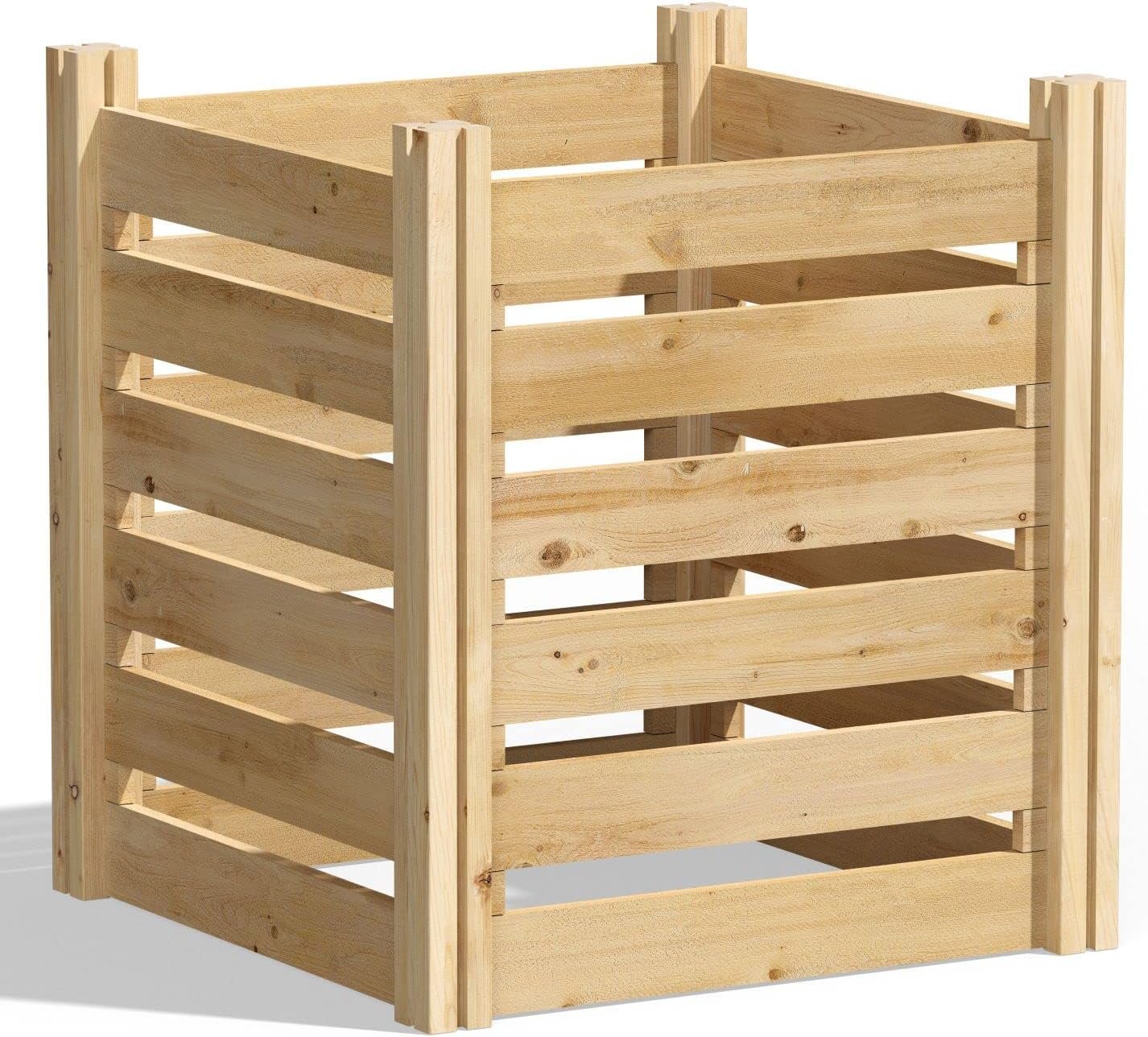 Greenes Fence Premium Cedar Wood Composter, 24″ W x 24″ L x 31″ H (3/4″ Thick) / 77.3 Gallons – Made in USA with North American Cedar