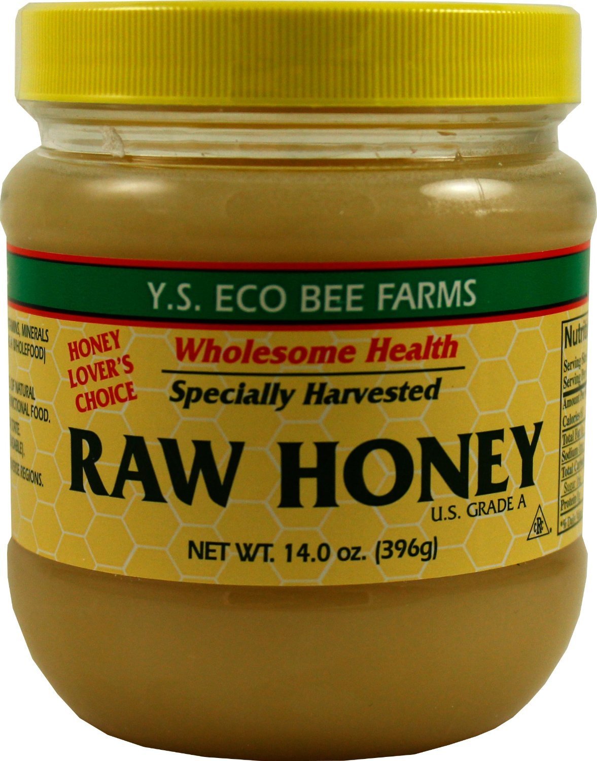 YS Organic Bee Farms Honey (Raw) 14 oz. Pack of 2