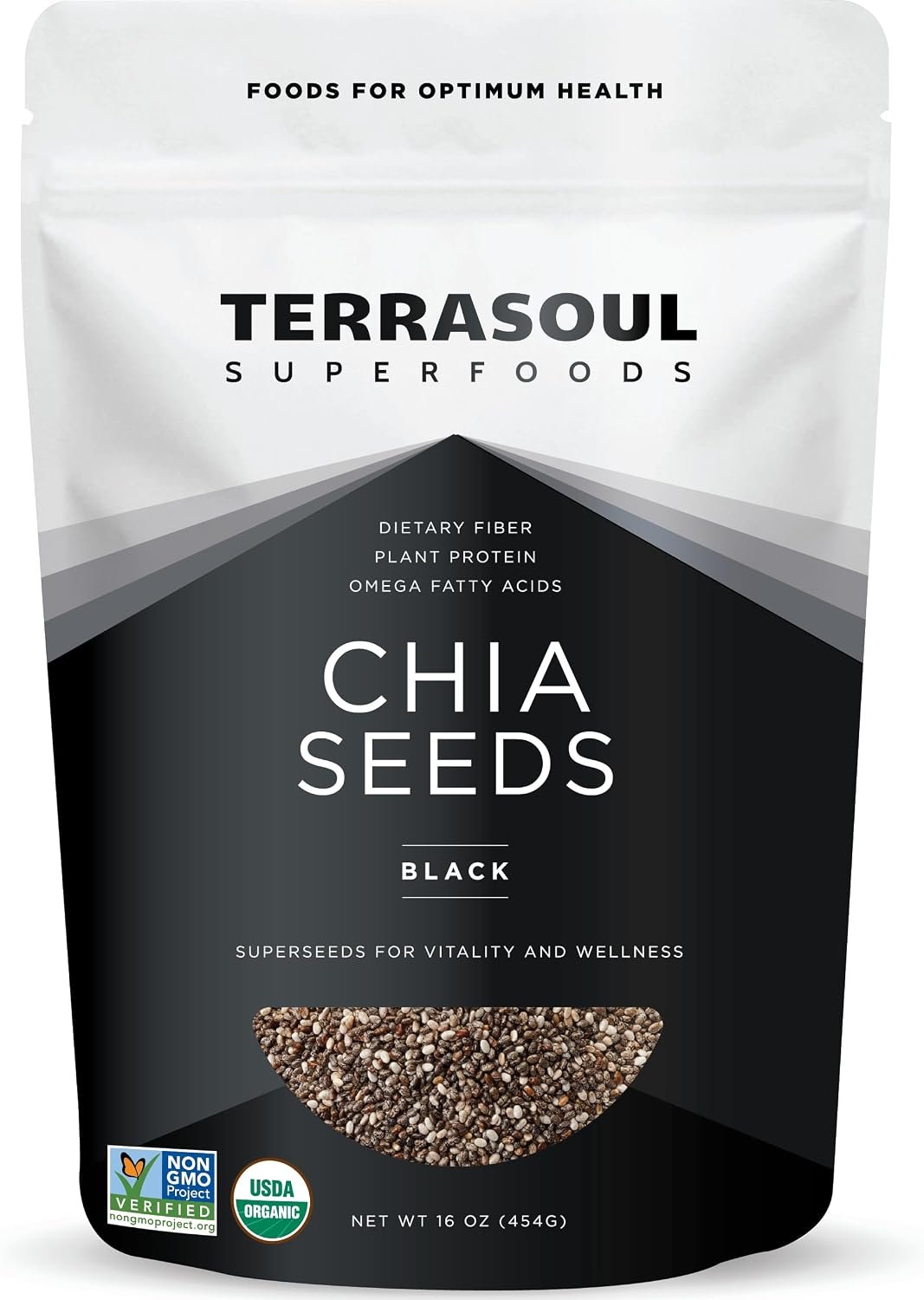 Terrasoul Superfoods Organic Black Chia, 16 oz – Chia Seeds | Superseed Boost for Energy & Wellness