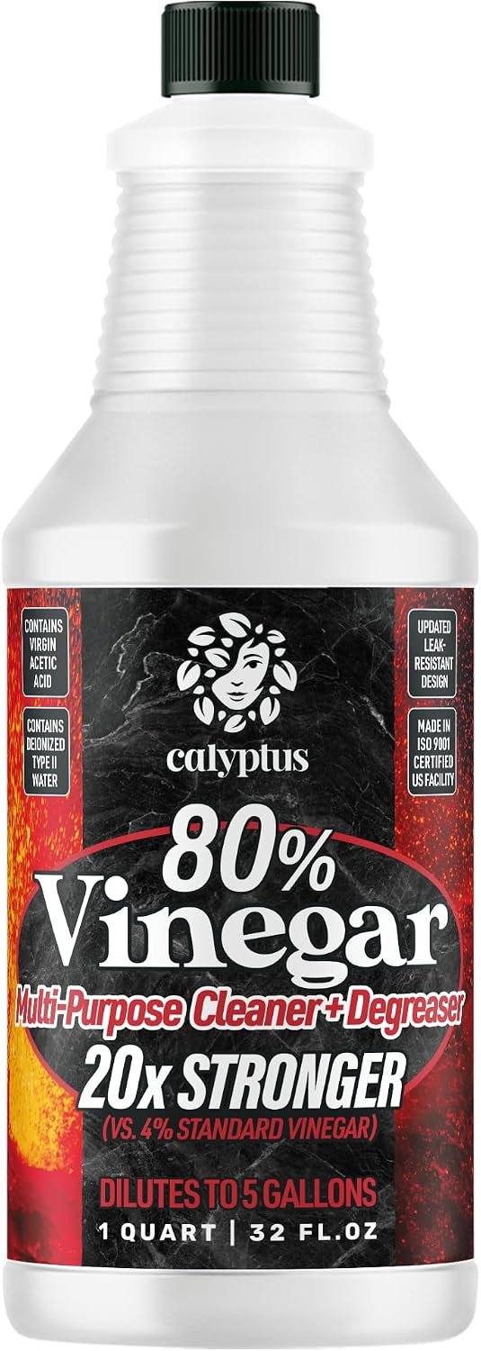 Calyptus 80% Concentrated Vinegar | Ultra-Performance (20X Power), 1 Quart