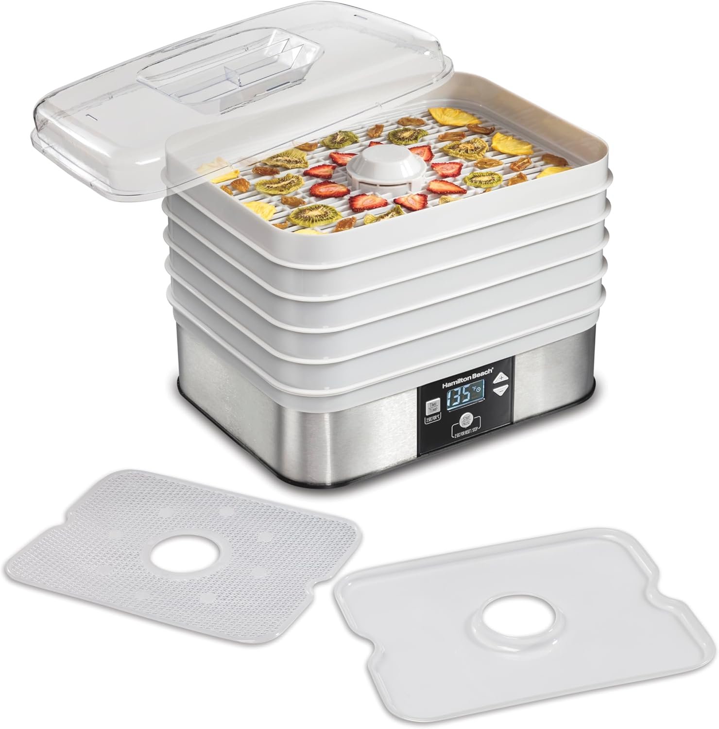 Hamilton Beach Digital Food Dehydrator for Fruit, Jerky, Vegetables & More