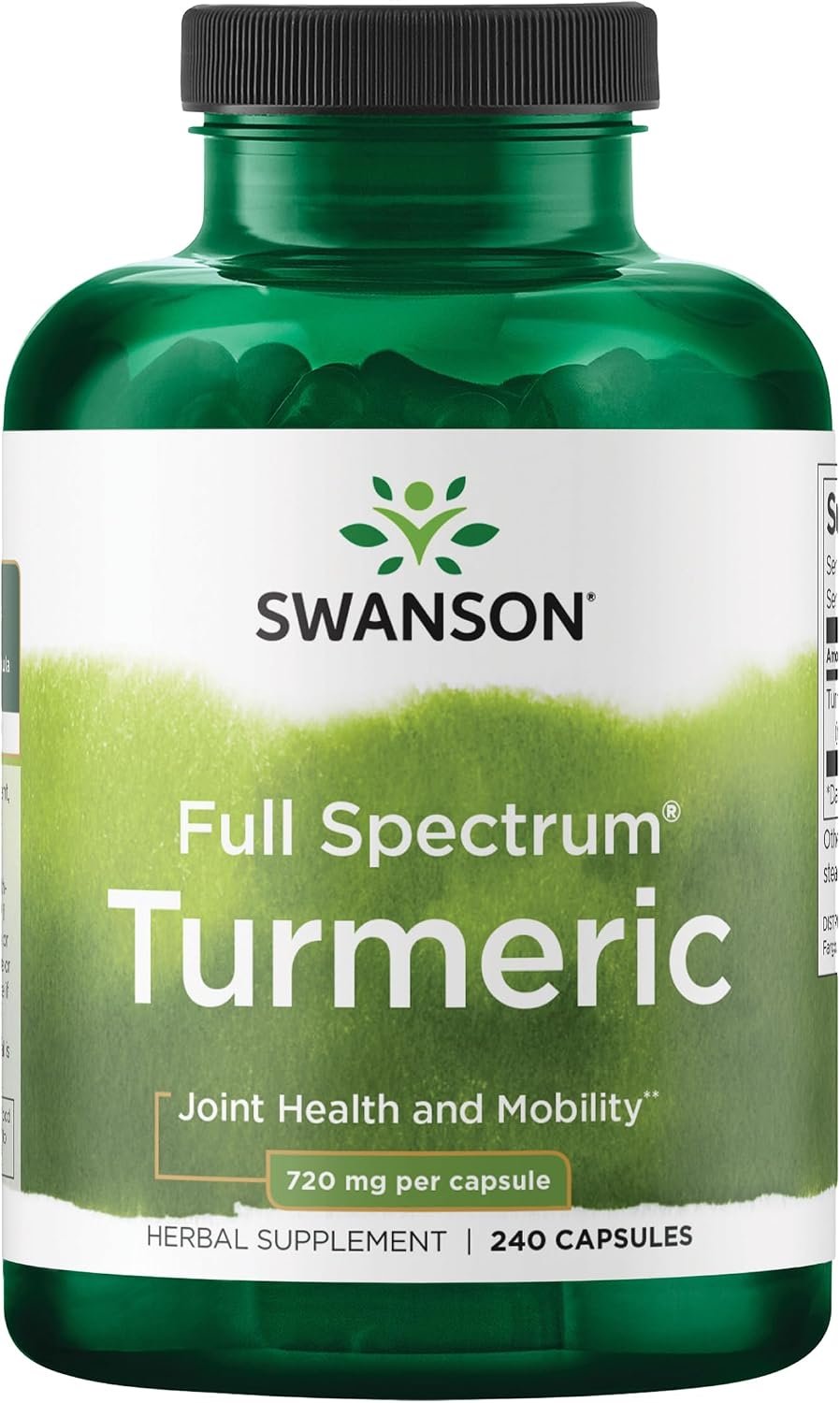 Swanson Full Spectrum Turmeric Curcumin Supplement, 240 Vegan Capsules