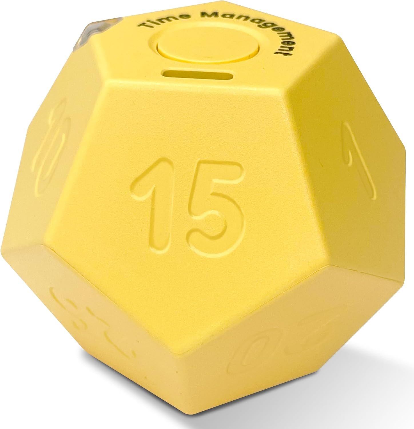 Cube Pomodoro Timer – Flip to Start Countdown, Rechargeable Mini Productivity Timer for Study, Office, 11 Preset Times, Silent/Vibration, Time Management Tool for Kids & ADHD (Yellow)