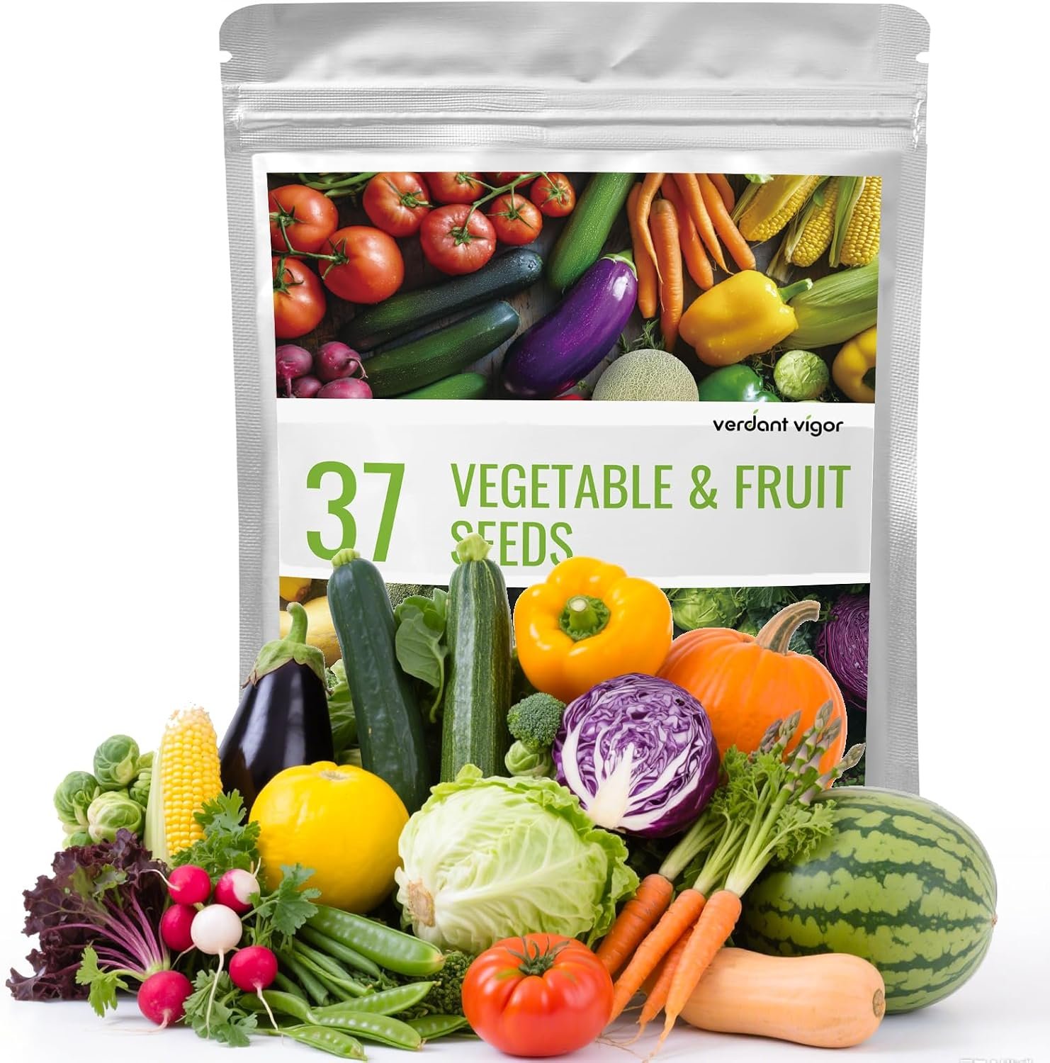 37 Varieties Vegetable Seeds Kit, 20000+ Non-GMO USA Sourced Heirloom Seeds