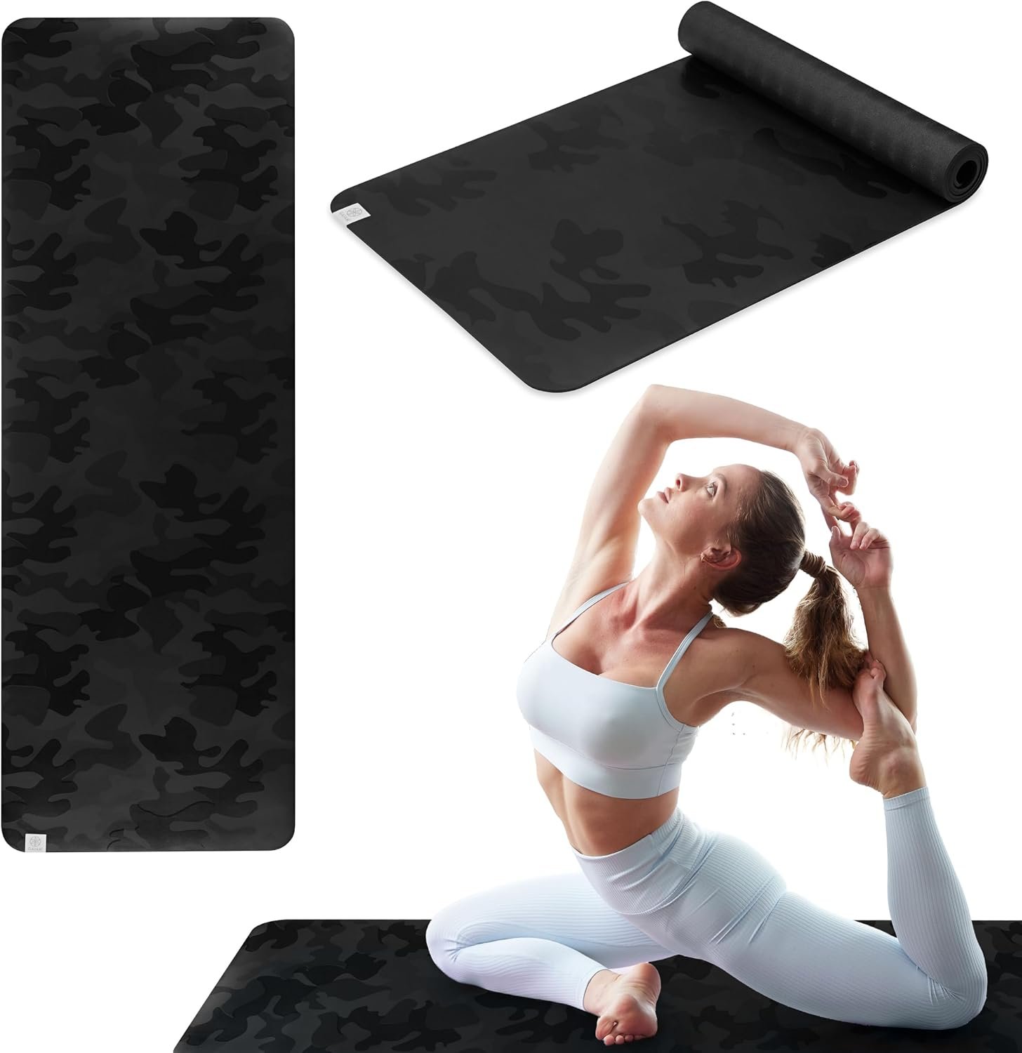 Gaiam Dry-Grip Yoga Mat, Non-Slip, Hot Yoga