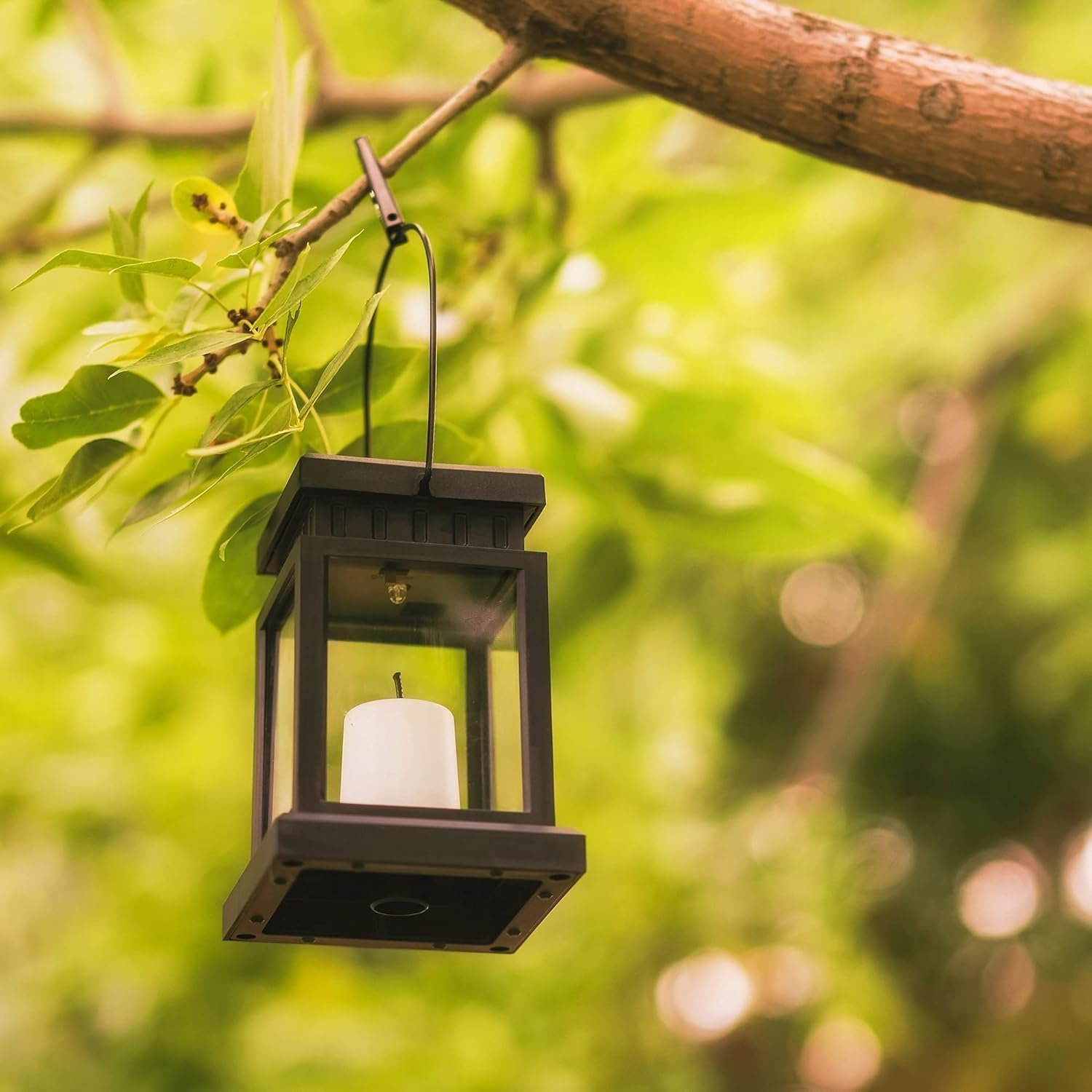 SOLPEX Solar Lanterns Outdoor Waterproof, 8 Pack Solar Lights Outdoor LED Hanging Lantern Lights, Candle Effect Decorative Lights with Stakes for Outside, Garden, Patio, Porch, Yard, Pathway