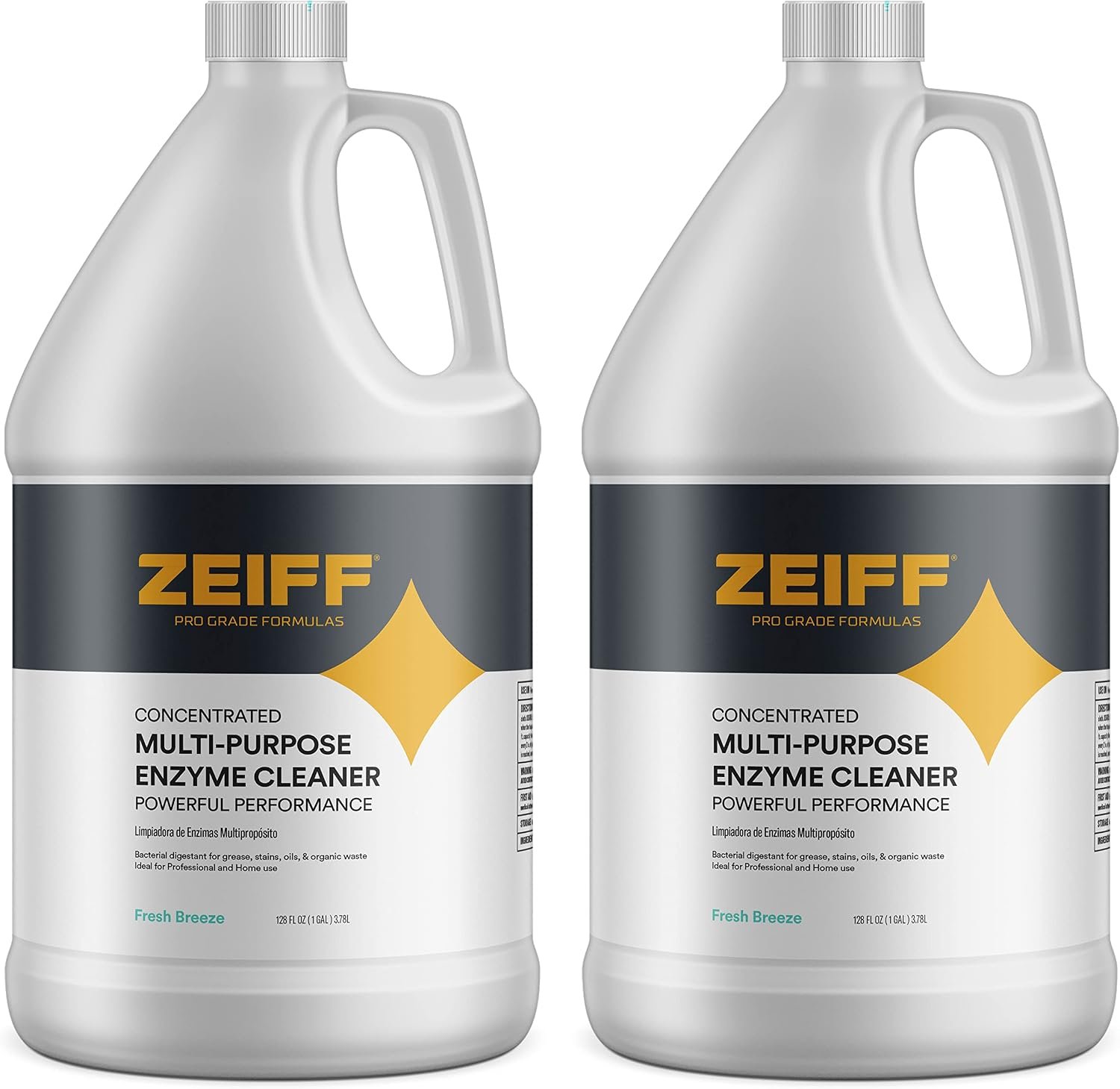 Zeiff Pro-Grade Multi-Purpose Probiotic Enzyme Cleaner – Pet Stain and Odor Remover, Drain Cleaner – Powerful Cleaning & Odor Eliminating Formula For Professional & Home Surfaces – 1 Gallon