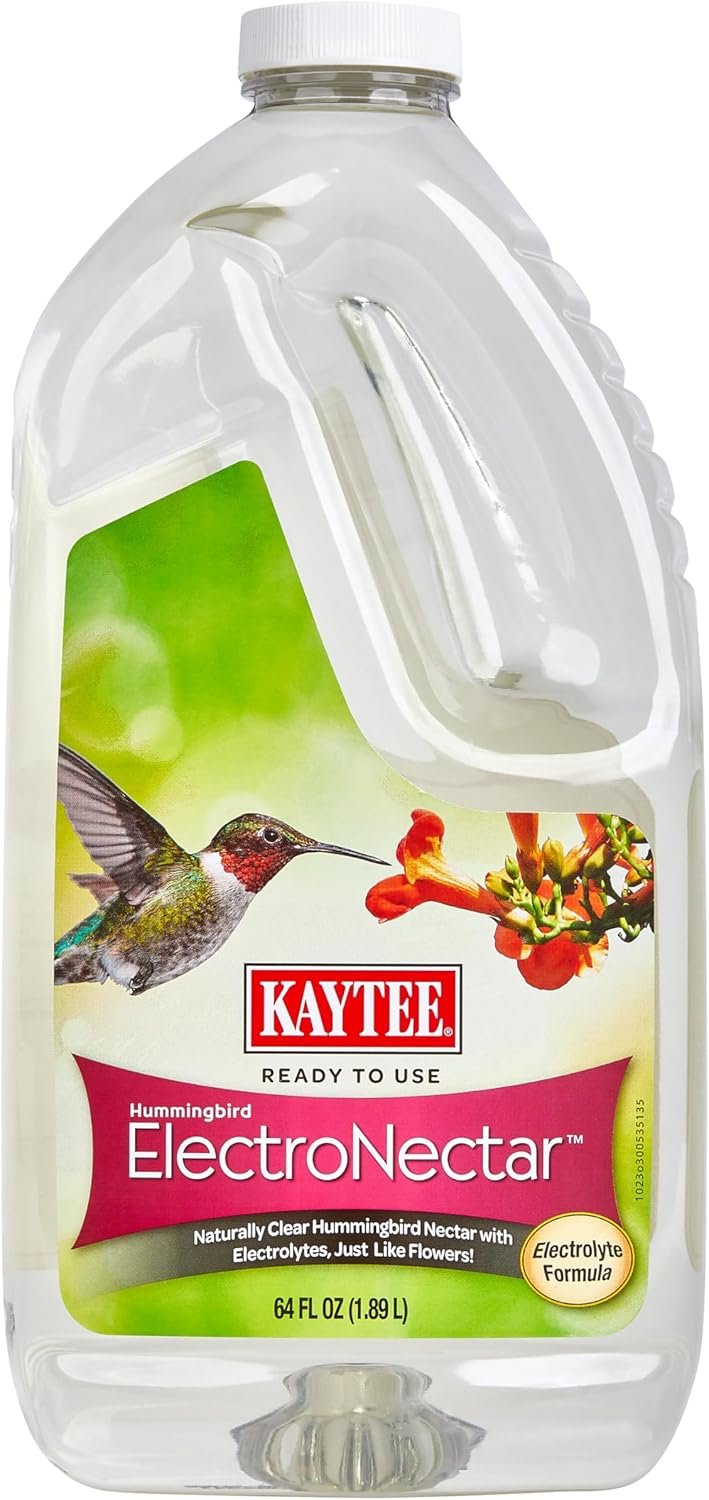 Kaytee Hummingbird ElectroNectar Wild Bird Food, Ready to Use, 64 Ounces