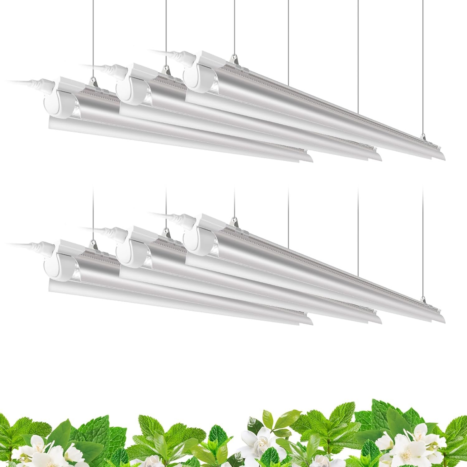 Barrina Plant Grow Lights, 4FT 5000K Full Spectrum Daylight White, 6 Packs