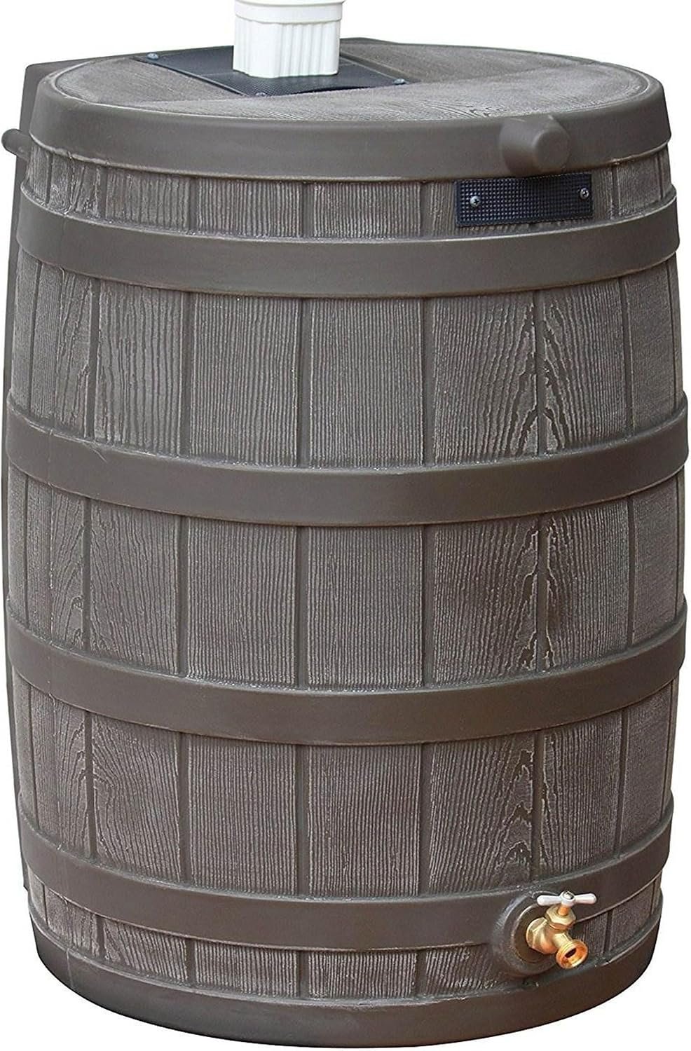 Good Ideas Rain Wizard Water Collection Barrel, 50 Gallon, Oak