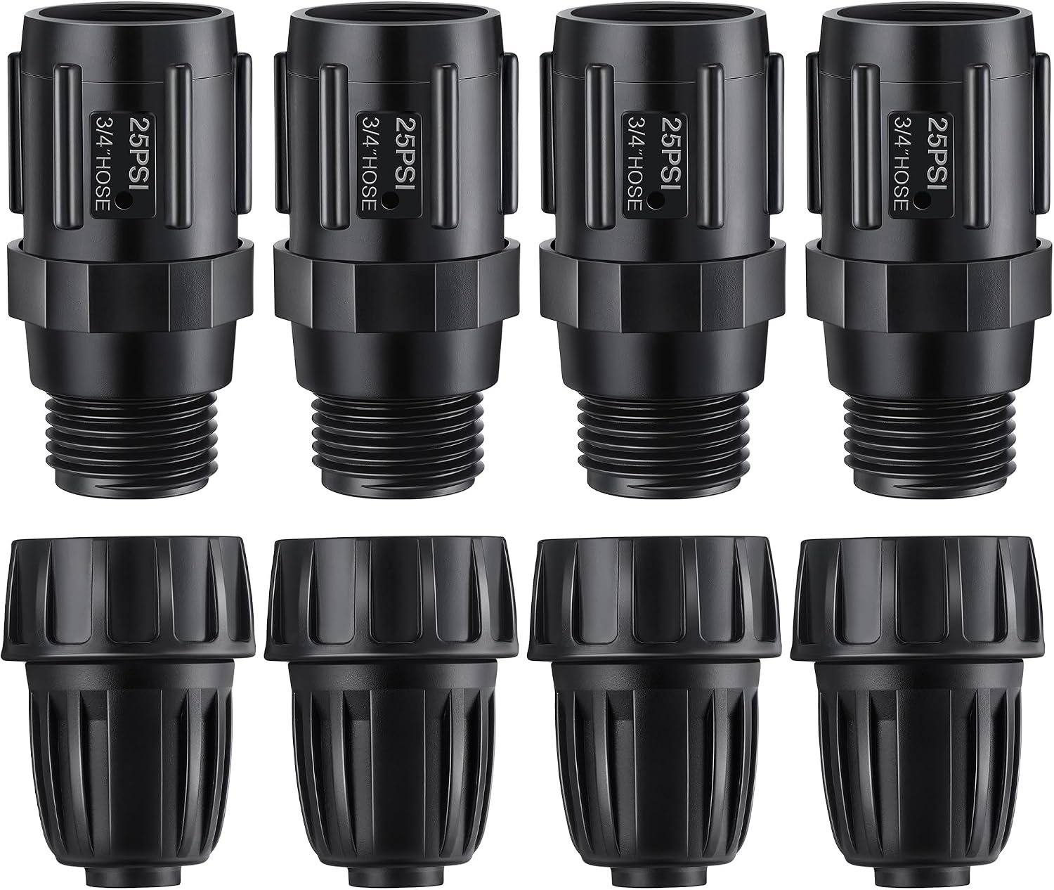 8 Pcs 25 PSI Drip Irrigation Pressure Regulator Adapter Kit