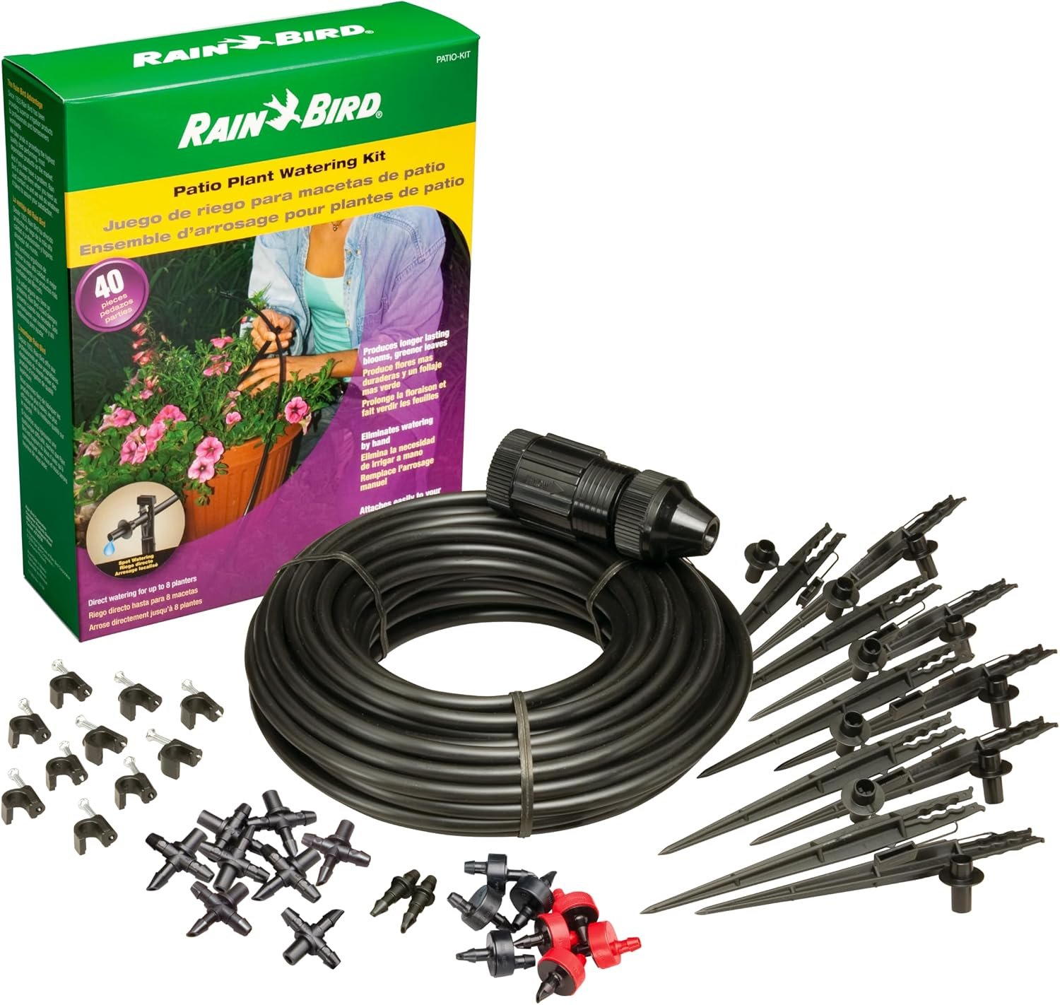 Rain Bird PATIOKIT Drip Irrigation Kit, 1/4″