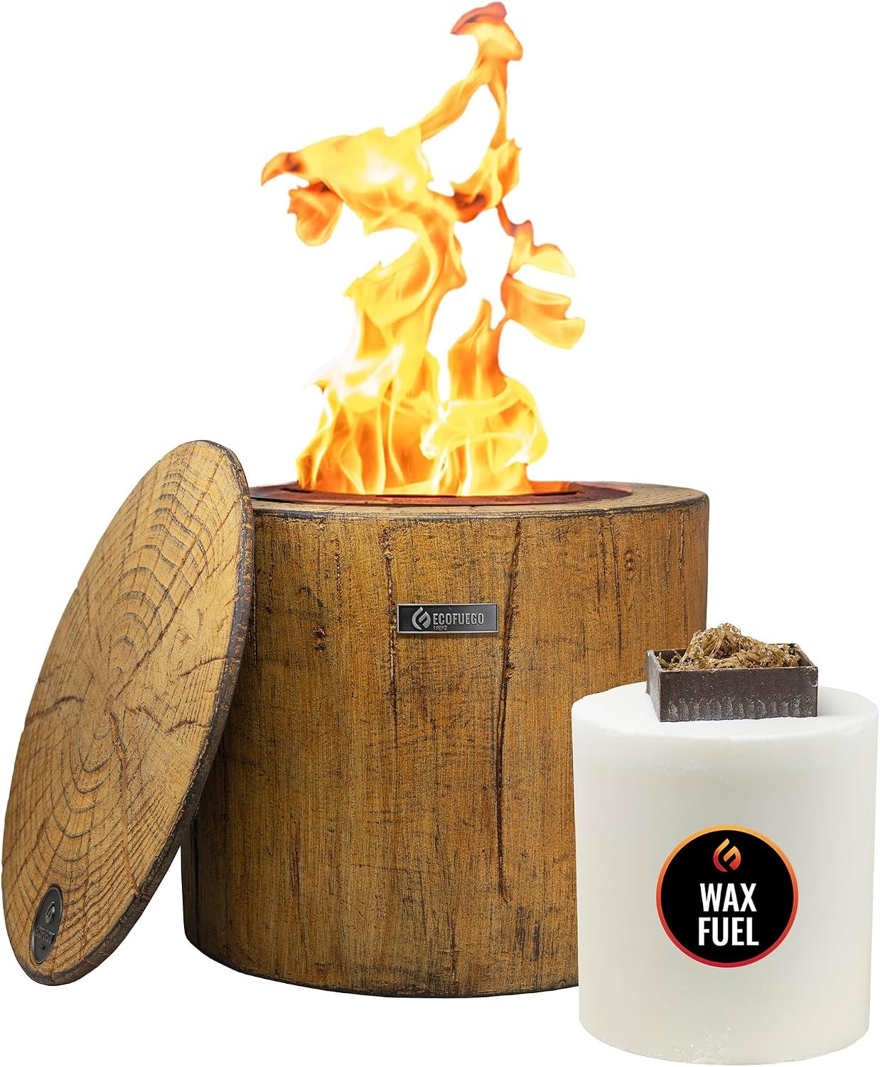 El Fuego Wax-Burning Fire Pit with Refill, Original