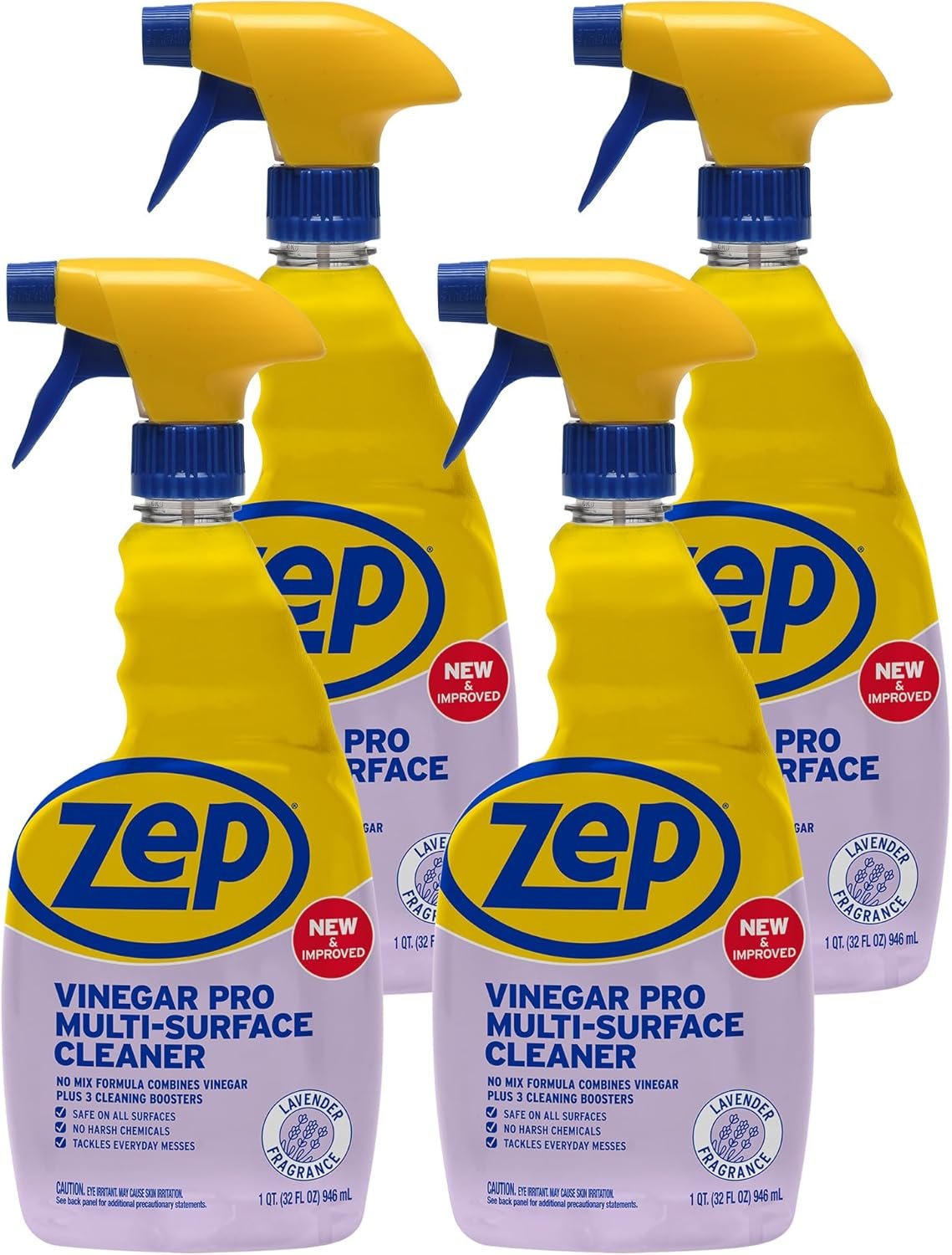 Zep All-Purpose Cleaner with Vinegar Added – 32 Ounces (Case of 4) R48432 – Industrial Grade Cleaner…