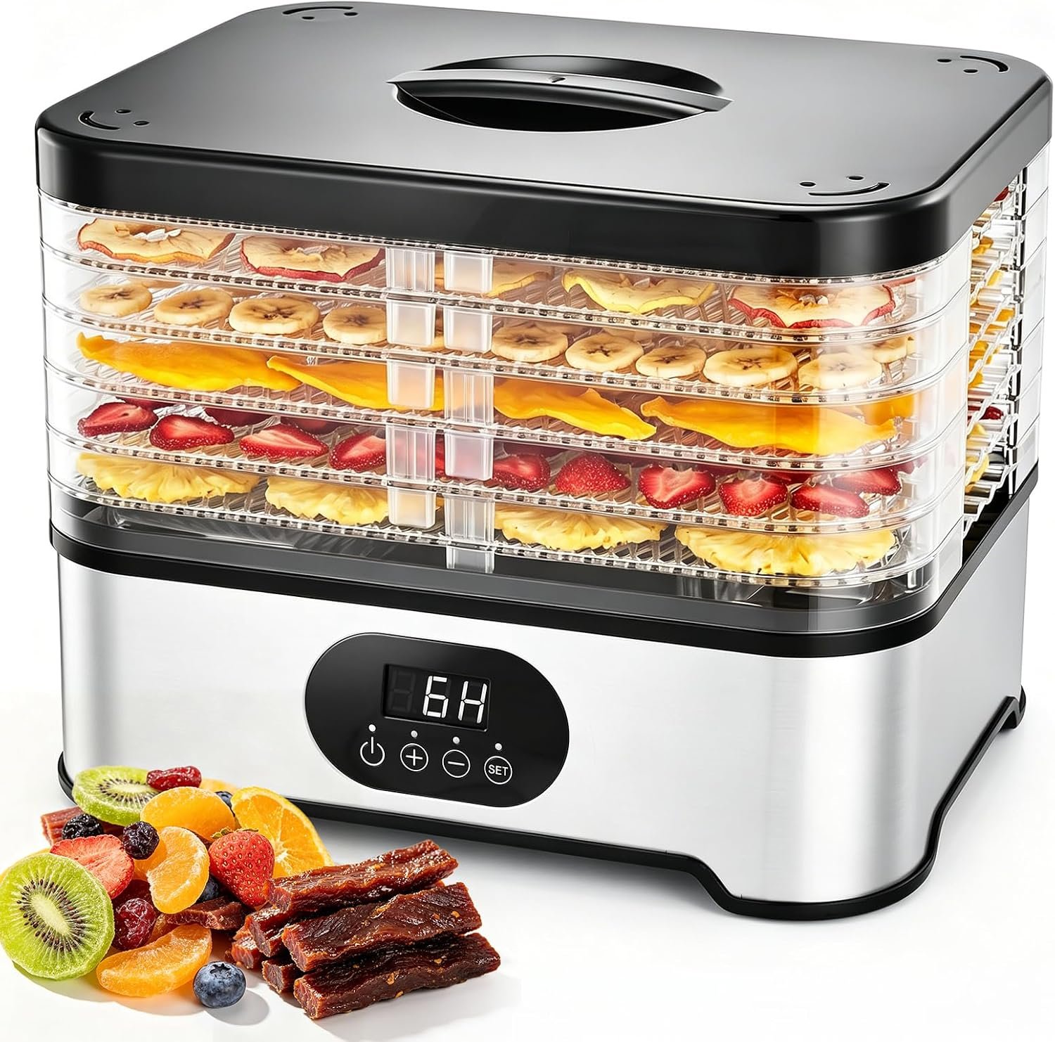 SakerPlus Food Dehydrator Machine for Home, Stackable Food Dryer