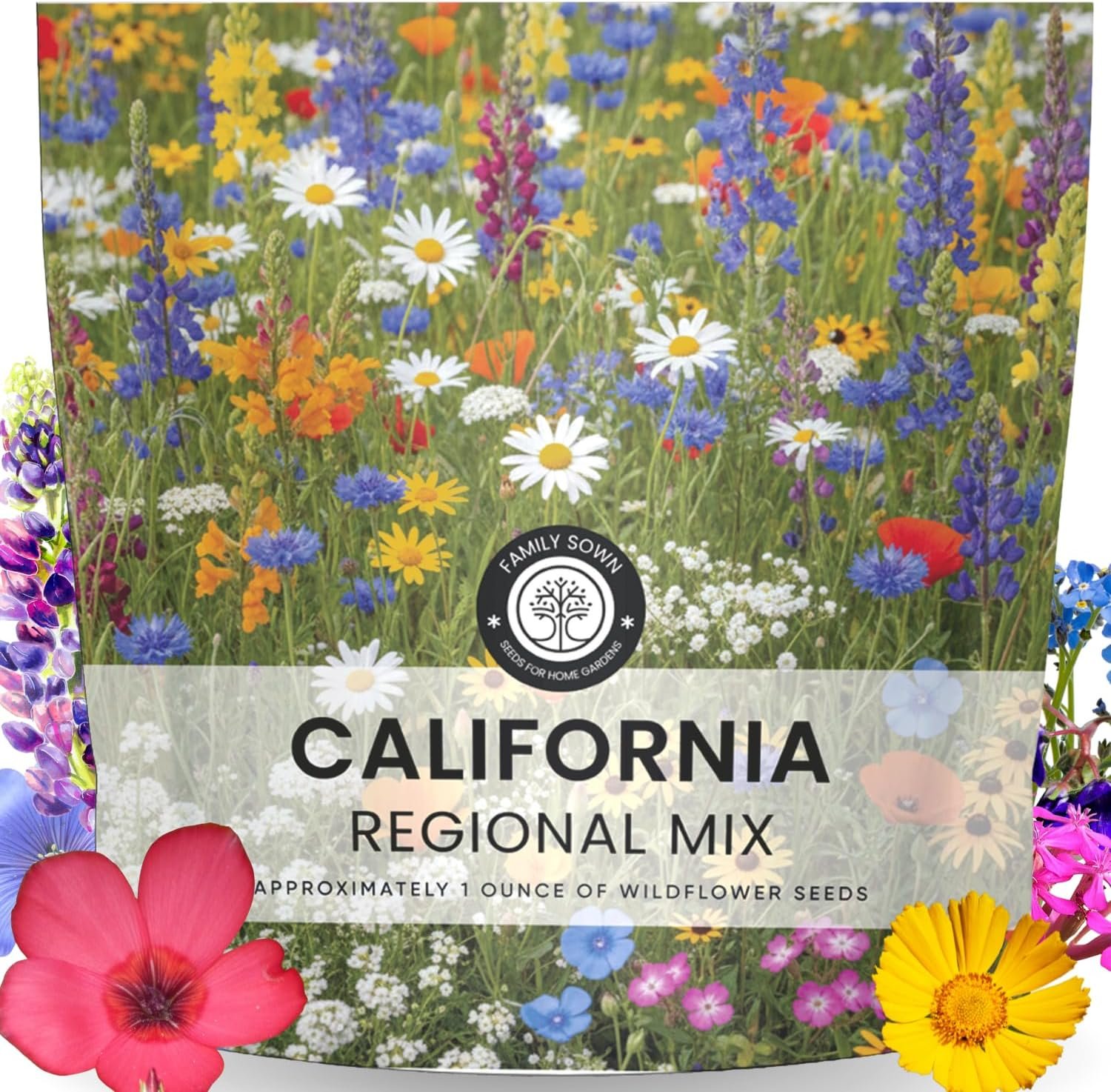 California Regional Mix – 19,000 Seeds for Planting – 2026 Season – 1 Ounce Pouch