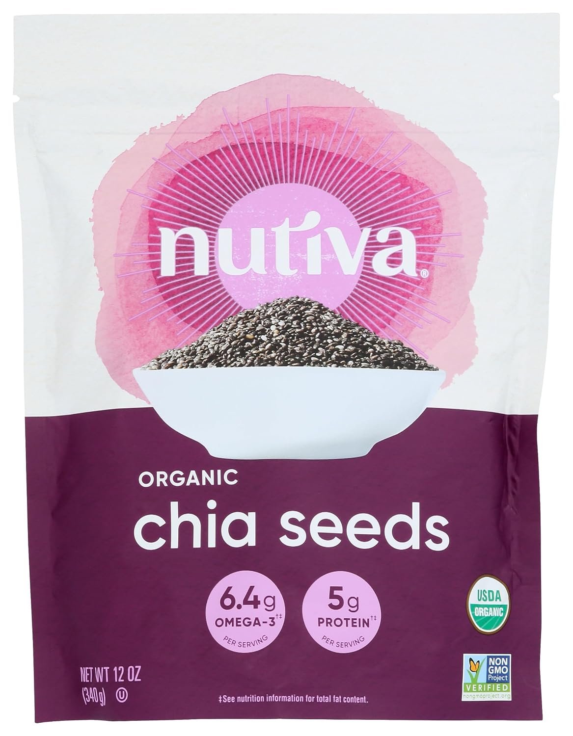 Nutiva Organic Chia Seed, Black, 12 Ounce (Pack of 1)