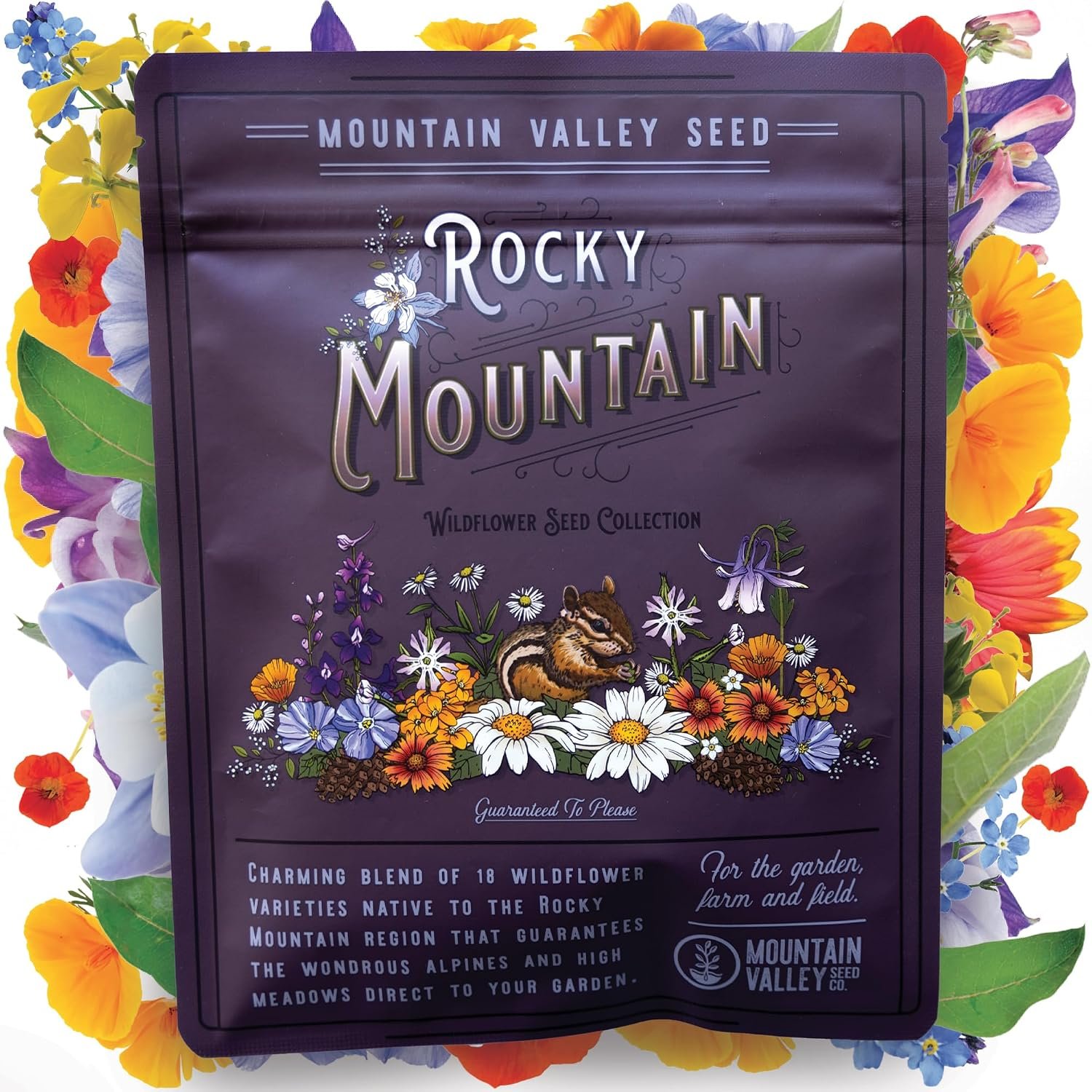 Mountain Valley Seed Co Wildflower Seed – Rocky Mountain Mix 2 oz Non-GMO