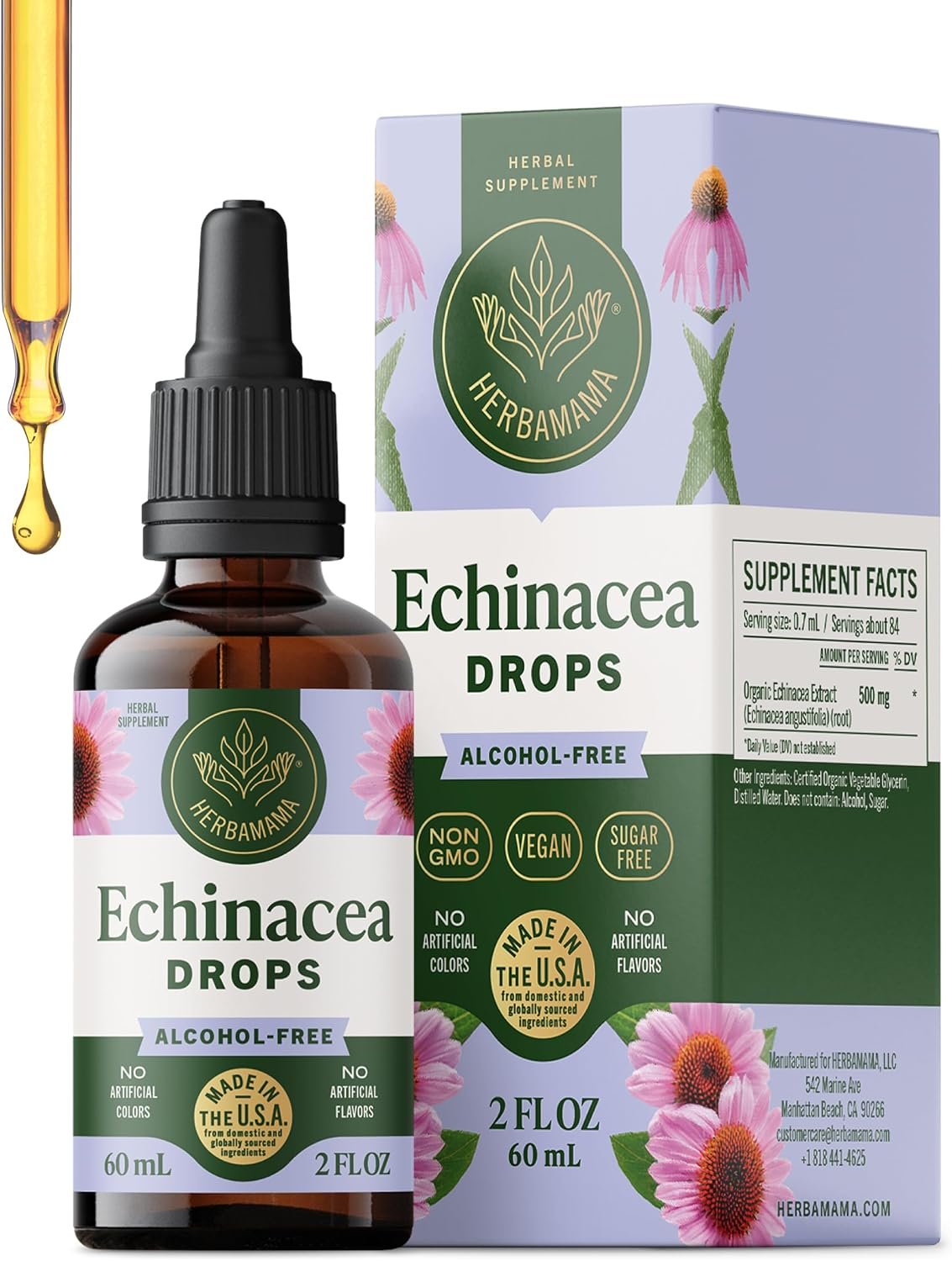 HERBAMAMA Echinacea Drops – Immunity Supplement