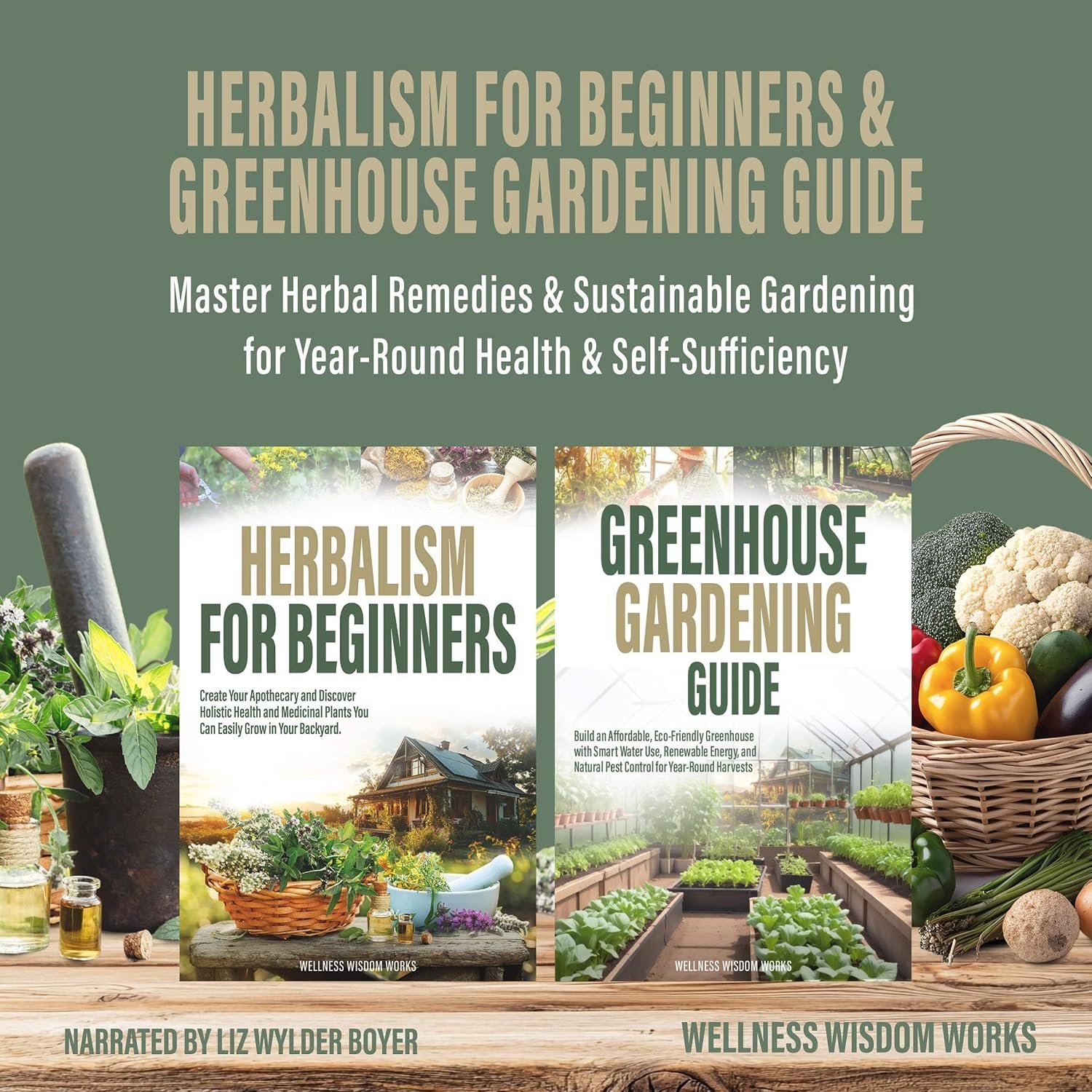 Herbalism for Beginners & Greenhouse Gardening Guide: Master Herbal Remedies & Sustainable Gardening for Year-Round Health & Self-Sufficiency
