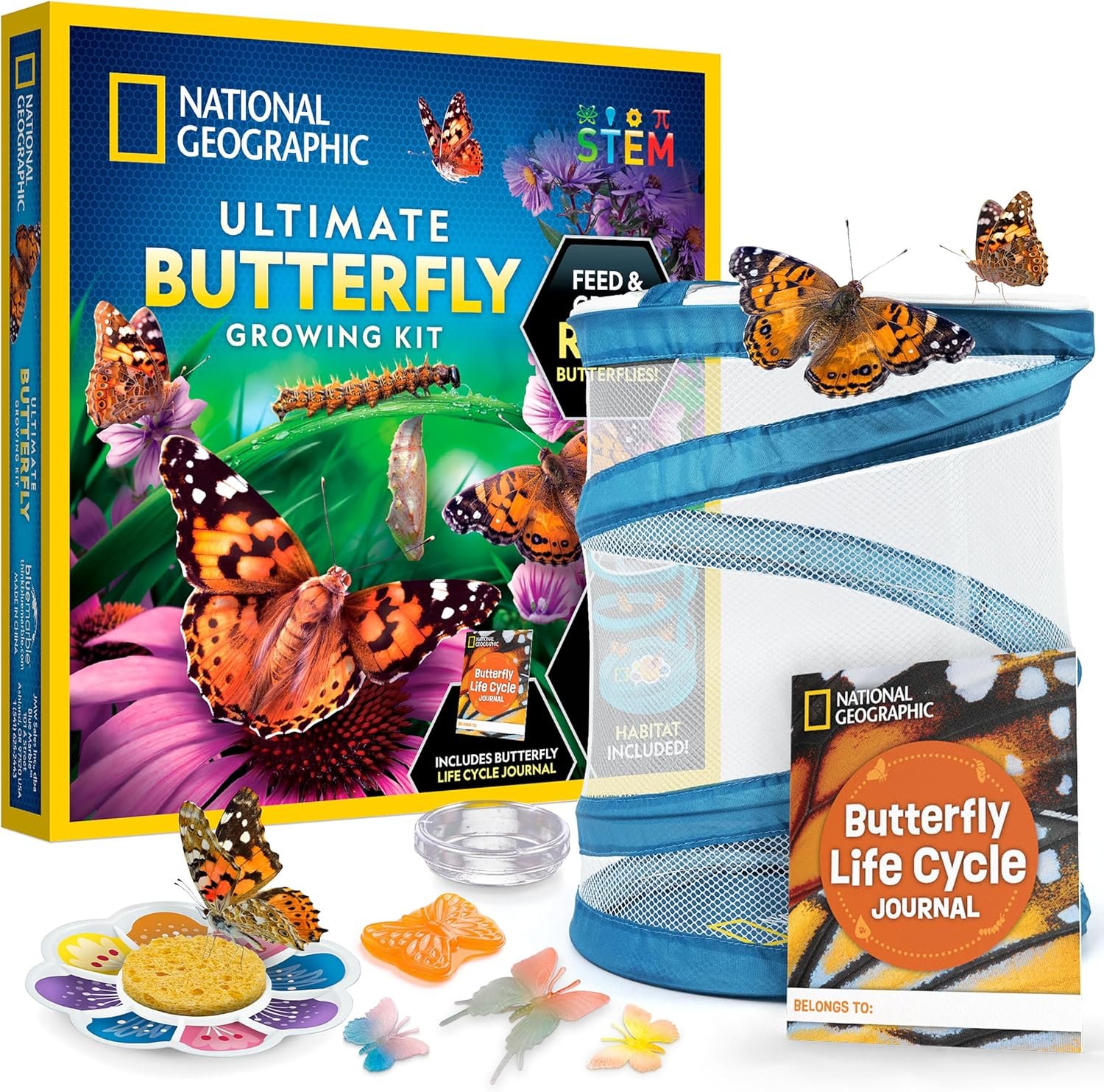 National Geographic Ultimate Butterfly Growing Habitat Kit for Kids