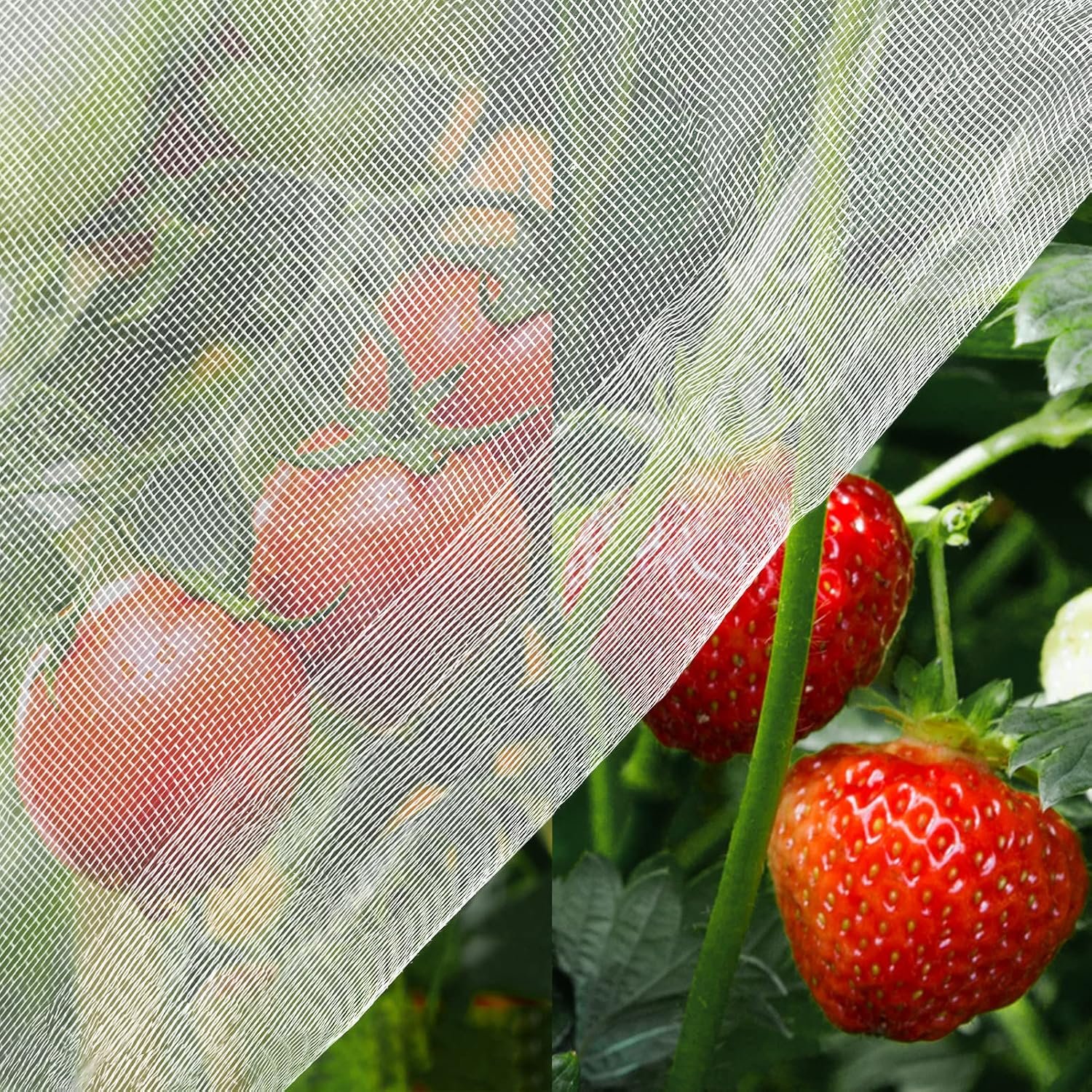 Unves 10’x12’Garden Netting, Bird Mosquito Netting Row Covers Bird Net