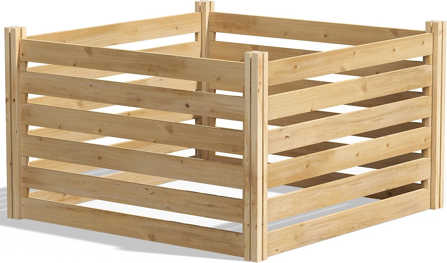 Greenes Fence Premium Cedar Wood Composter, 36″ L x 36″ W x 31″ H (3/4″ Thick) / 173.92 gallons – Made in USA with North American Cedar
