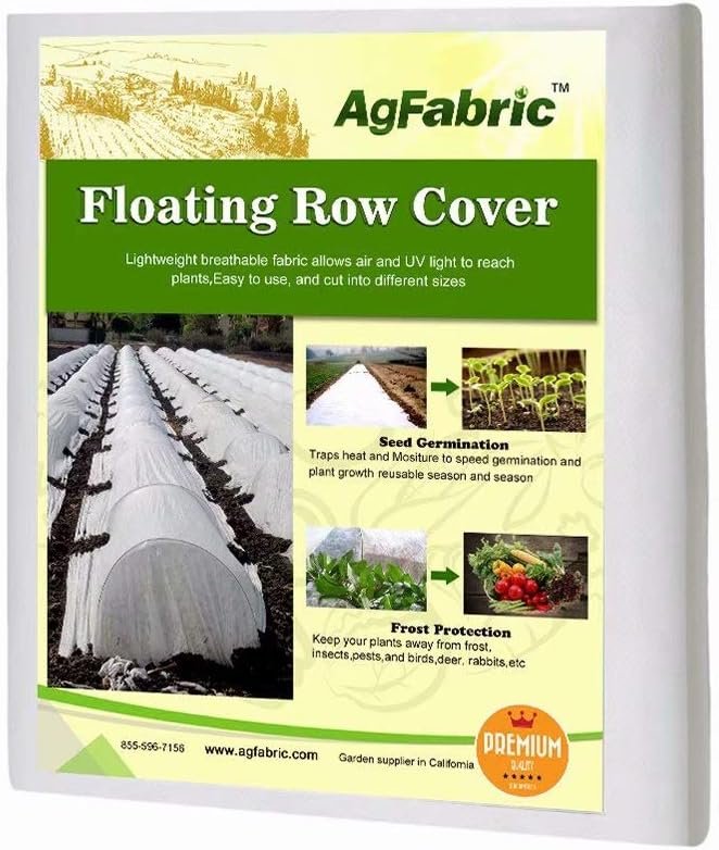 Agfabric Plant Covers Freeze Protection 5’x25′ 0.55oz Frost Blankets for Plants Plant Frost Protection Covers Garden Winter Frost Pests Protection,White