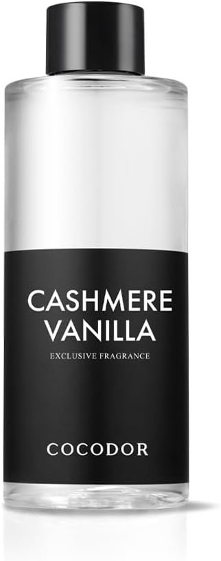 COCODOR Reed Diffuser Oil Refill/Cashmere Vanilla/6.7oz(200ml)/1 Pack/Home Fragrance, Scented Oils, Oils for Reed Diffuser, Bathroom Home Decor