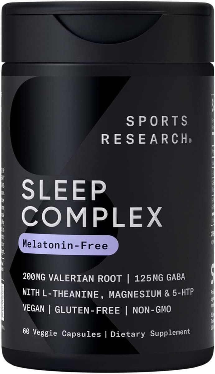 Sports Research® Sleep Complex (Melatonin-Free), 60 Veggie Capsules