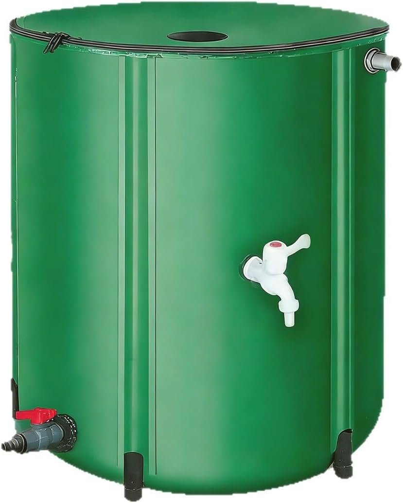 200 Gallon Collapsible Rain Barrel, Foldable Outdoor Water Tank with Faucet, for Garden Irrigation Water Storage (200Gal)